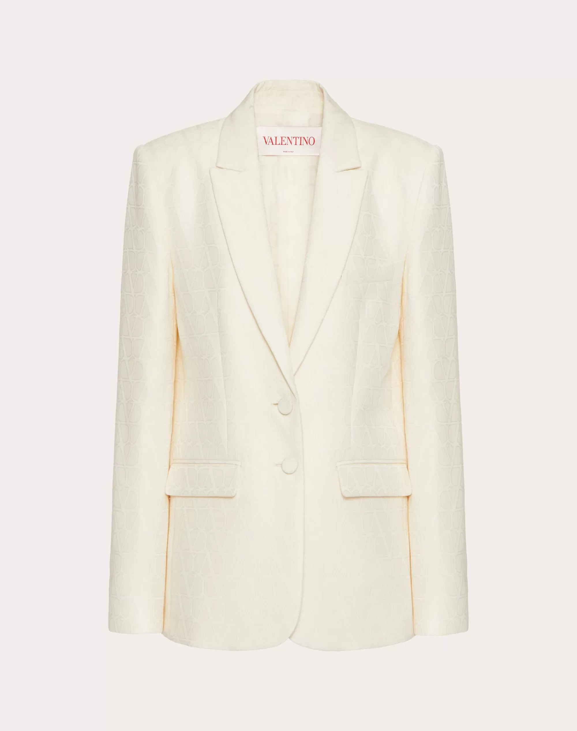 Valentino BLAZER IN TOILE ICONOGRAPHE CREPE COUTURE Ivory Flash Sale