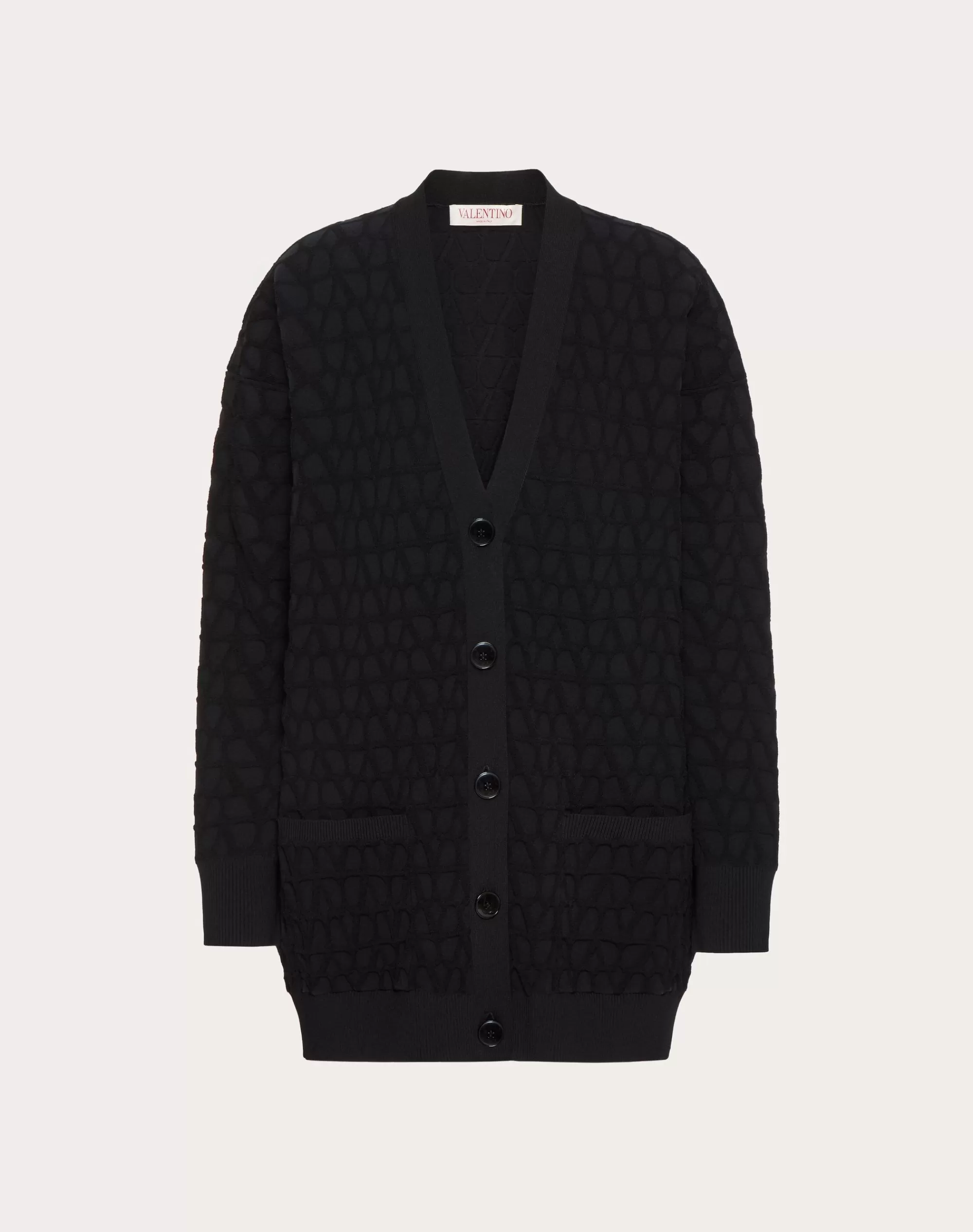 Valentino CARDIGAN IN STRETCHED VISCOSE TOILE ICONOGRAPHE Black Best