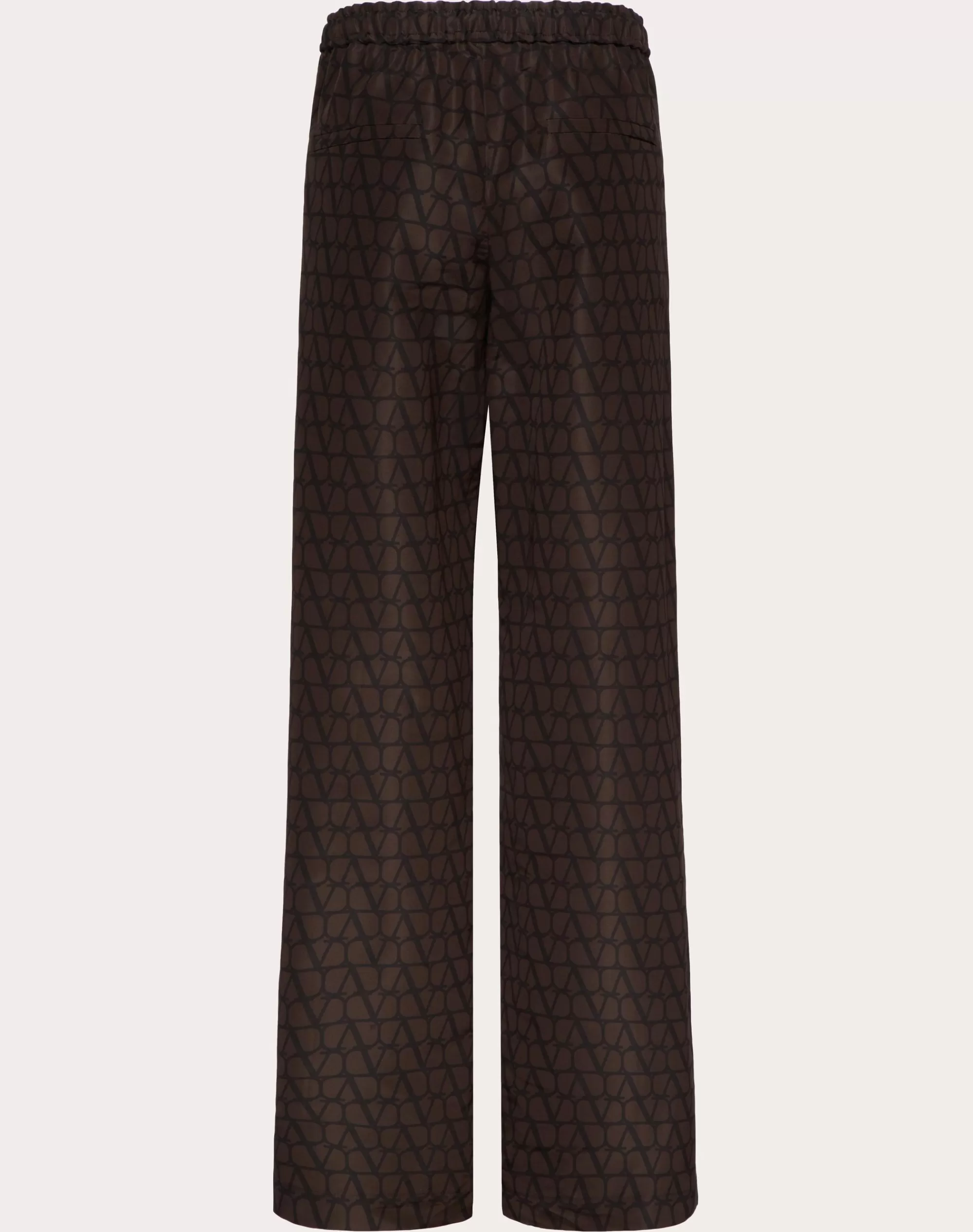 Valentino CARGO PANTS IN SILK FAILLE WITH ALL-OVER TOILE ICONOGRAPHE PRINT Ebony/black Clearance