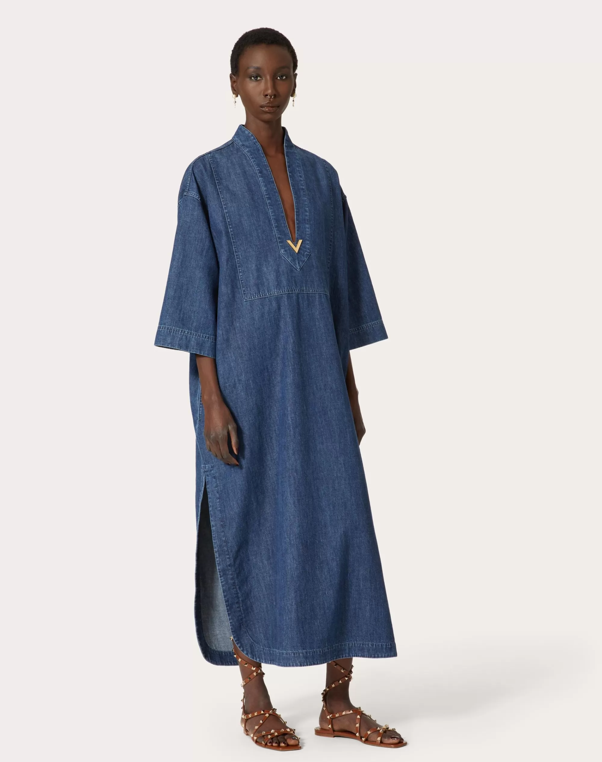 Valentino CHAMBRAY KAFTAN Denim Outlet