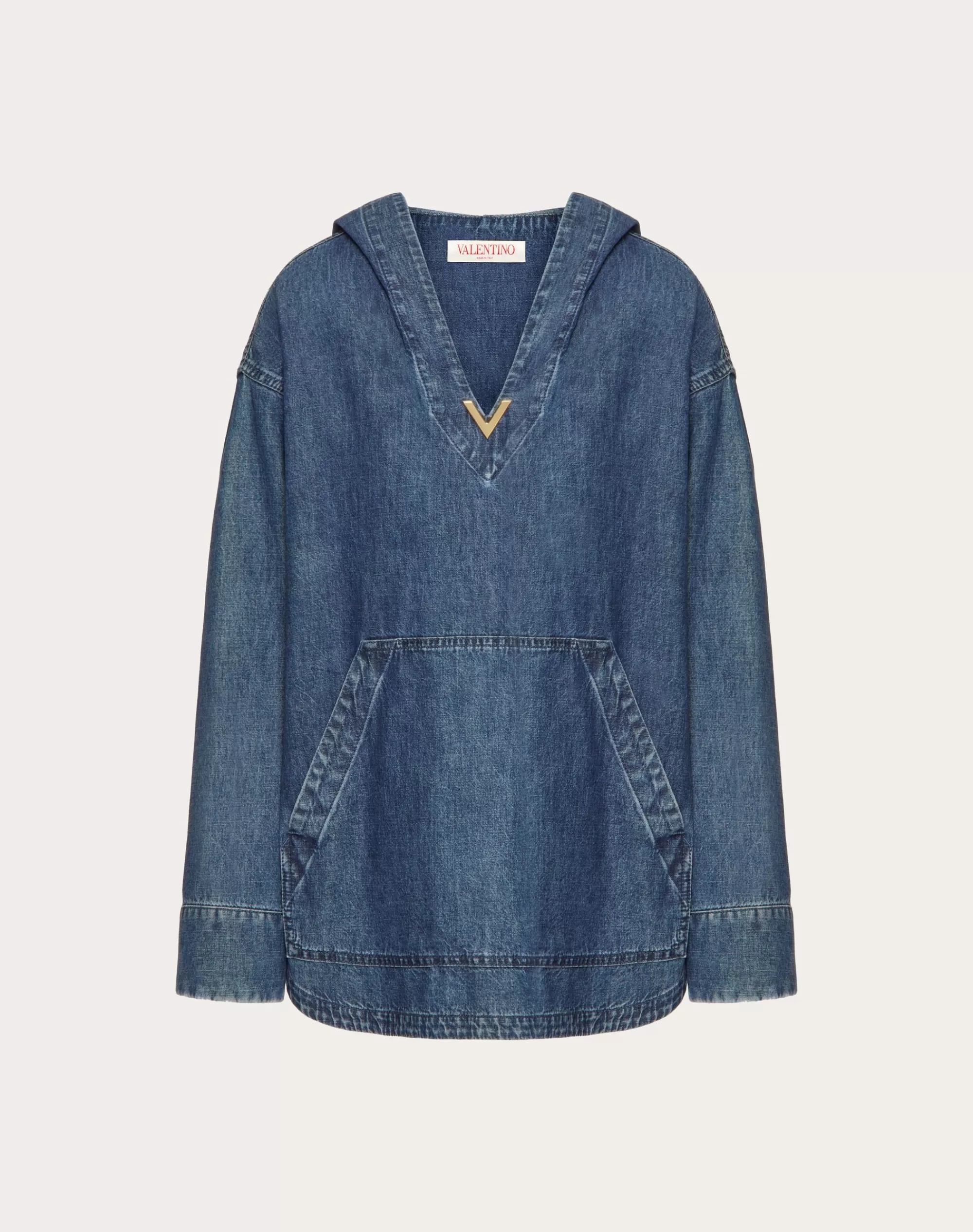 Valentino CHAMBRAY KAFTAN Denim Flash Sale