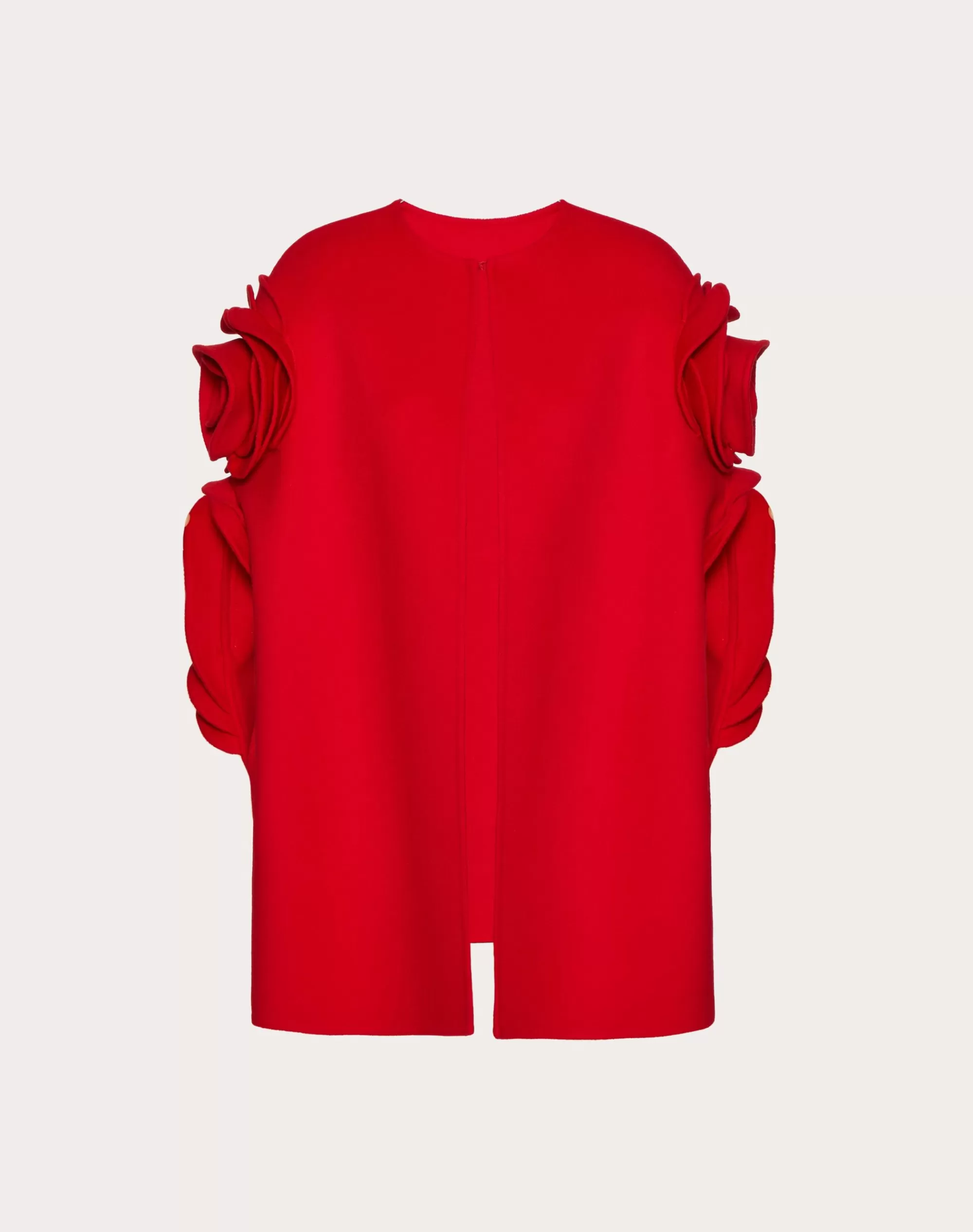 Valentino COMPACT DRAP CAPE Red Clearance