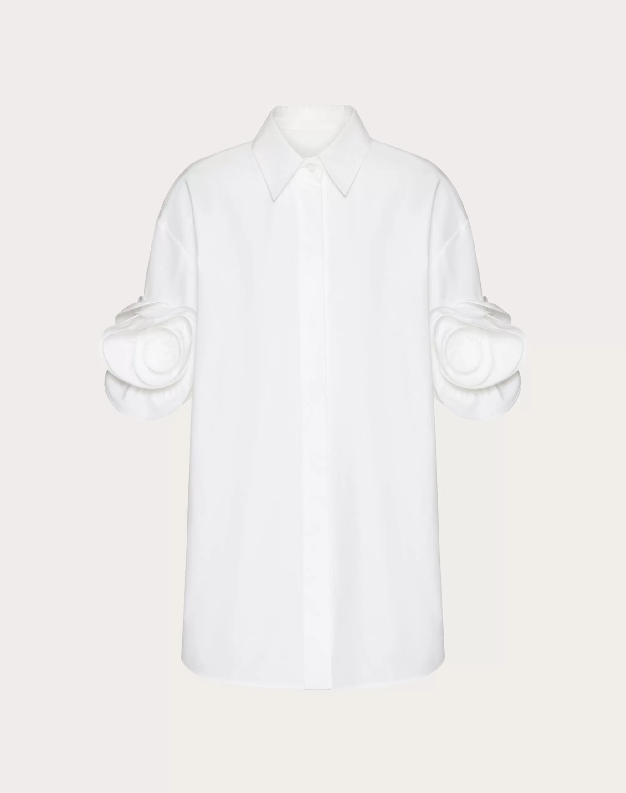 Valentino COMPACT POPELINE BLOUSE White Cheap