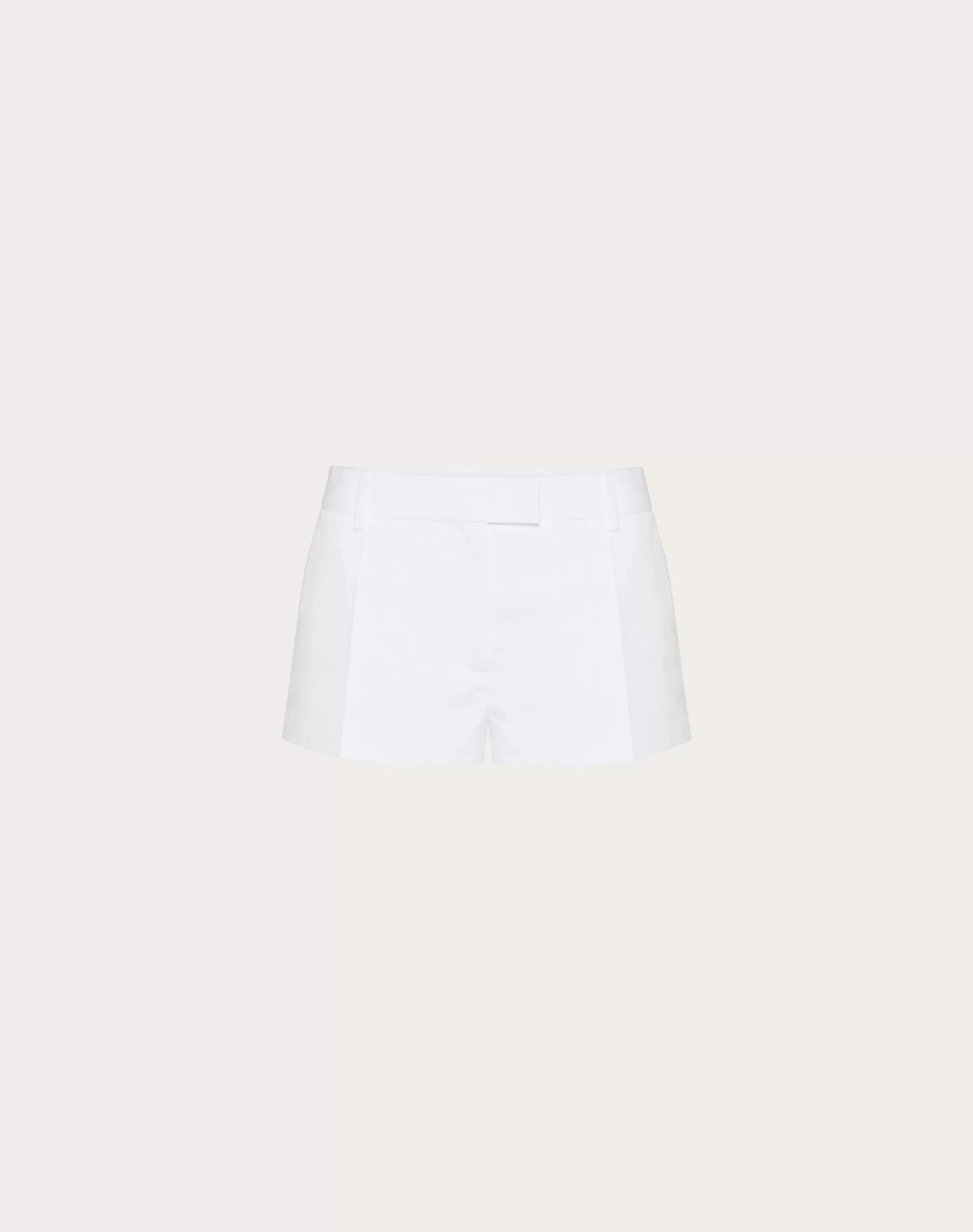 Valentino COMPACT POPELINE SHORTS White Sale