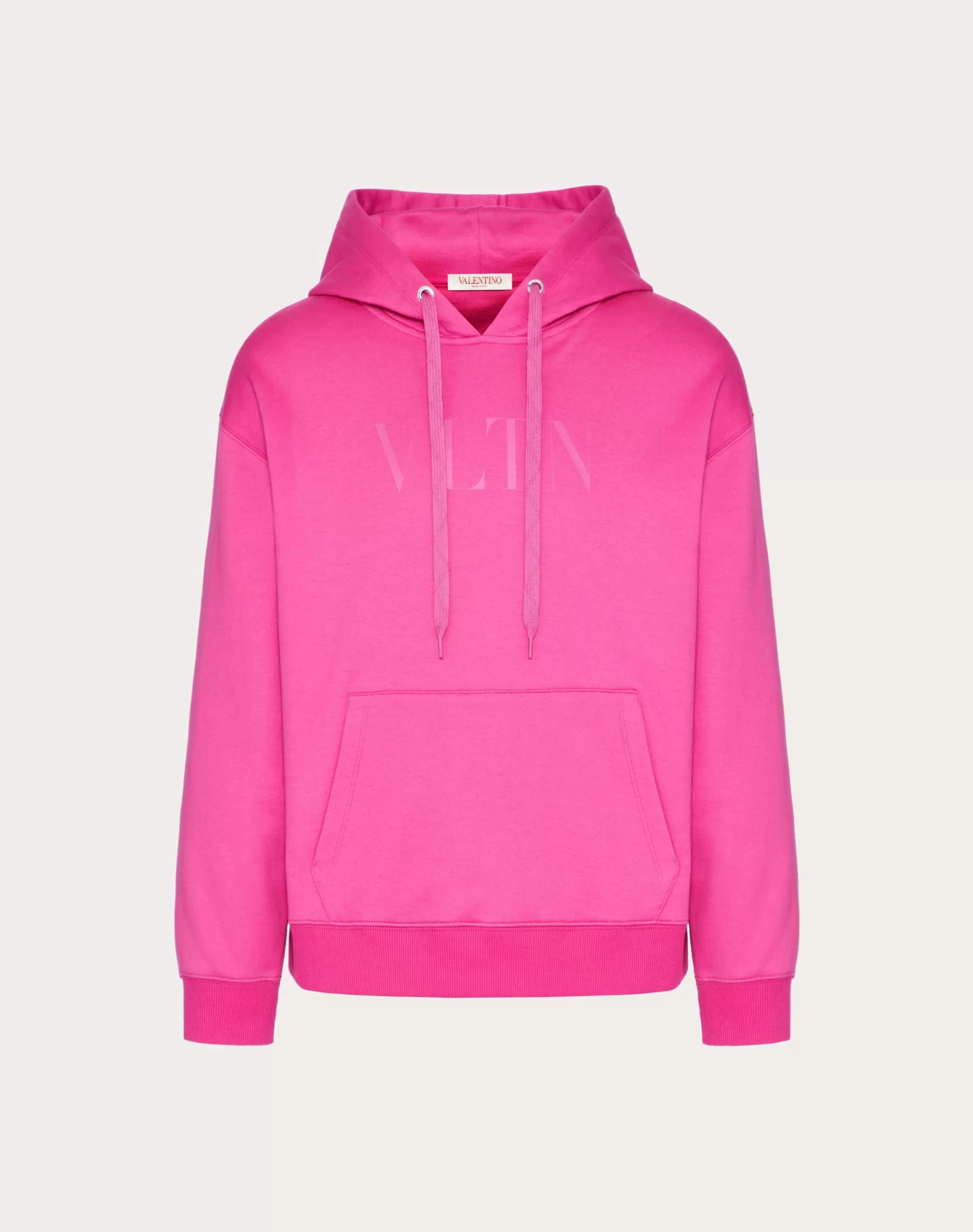 Valentino COTTON HOODED SWEATSHIRT WITH VLTN PRINT PinkPp Outlet