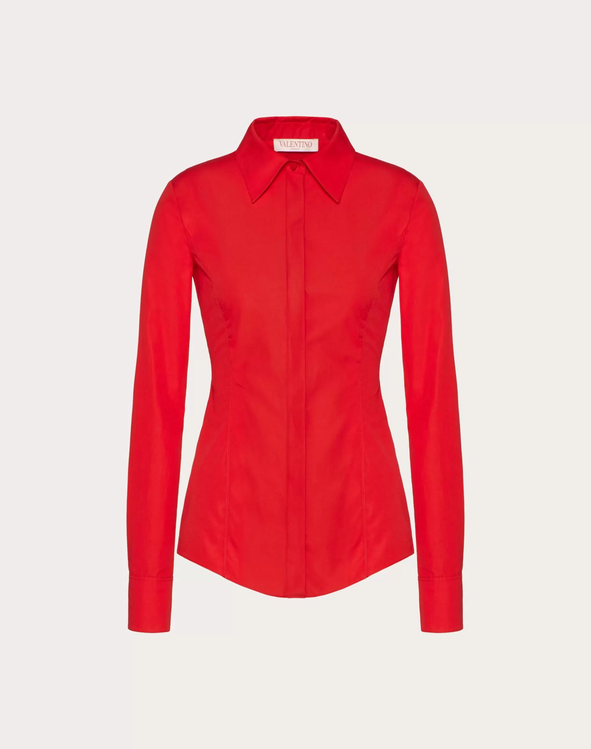 Valentino COTTON POPELINE SHIRT Red Cheap