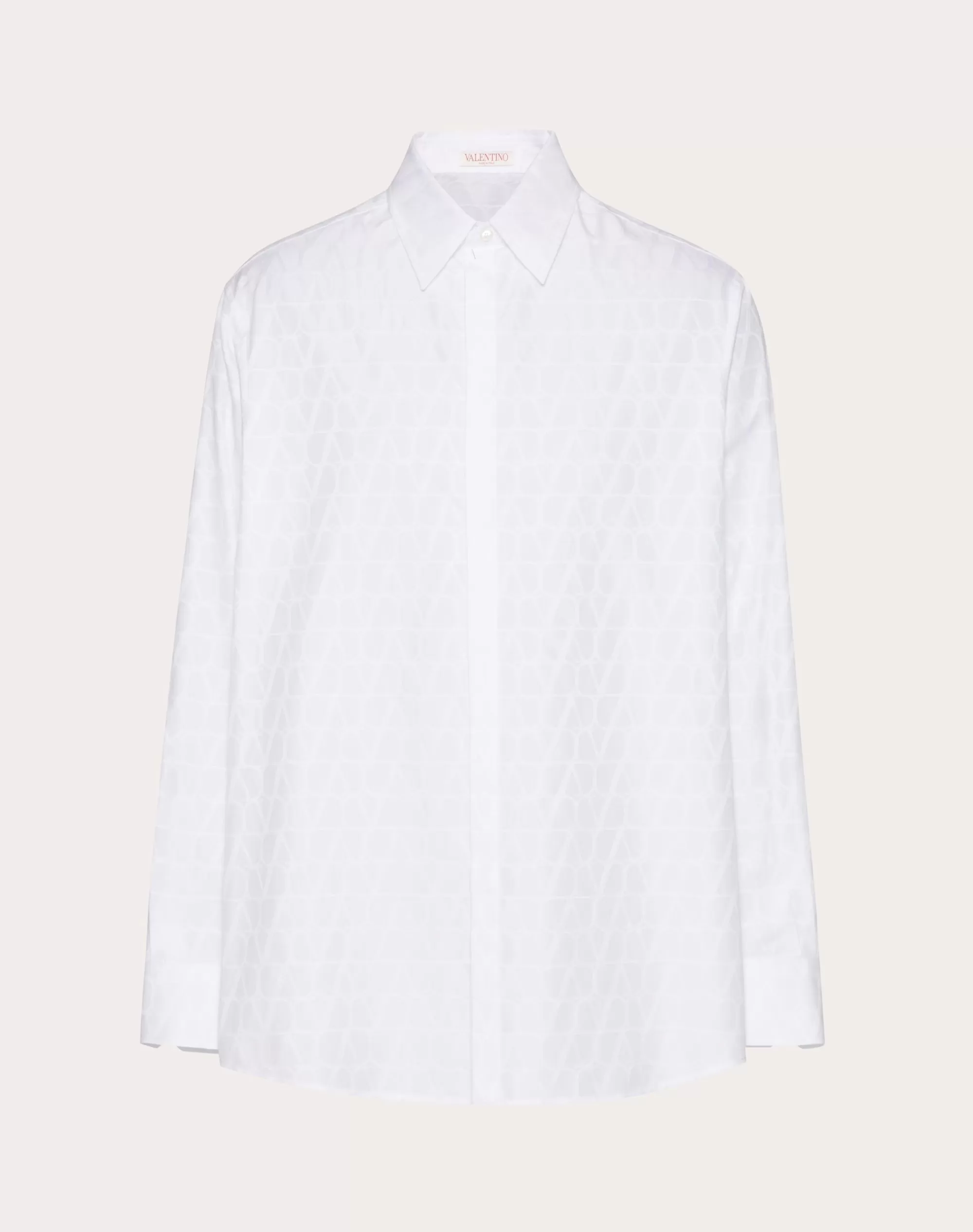 Valentino COTTON POPLIN SHIRT WITH TOILE ICONOGRAPHE PATTERN Discount