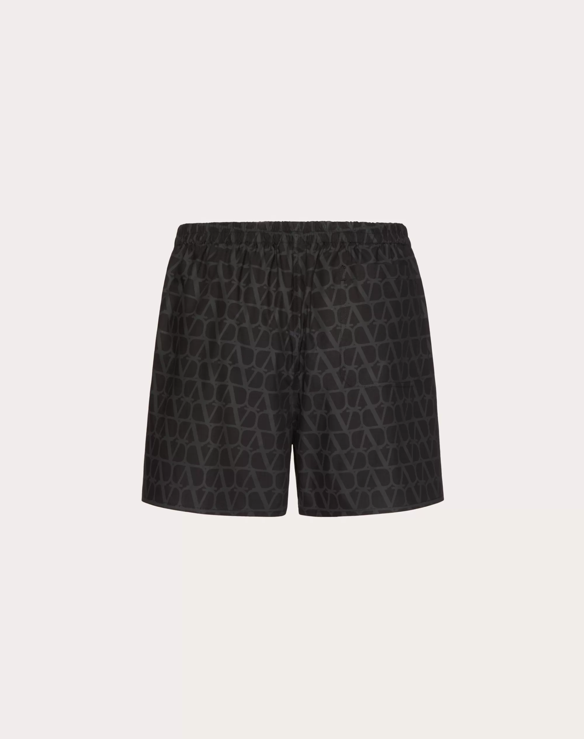 Valentino COTTON SHORTS WITH TOILE ICONOGRAPHE PRINT Black Flash Sale