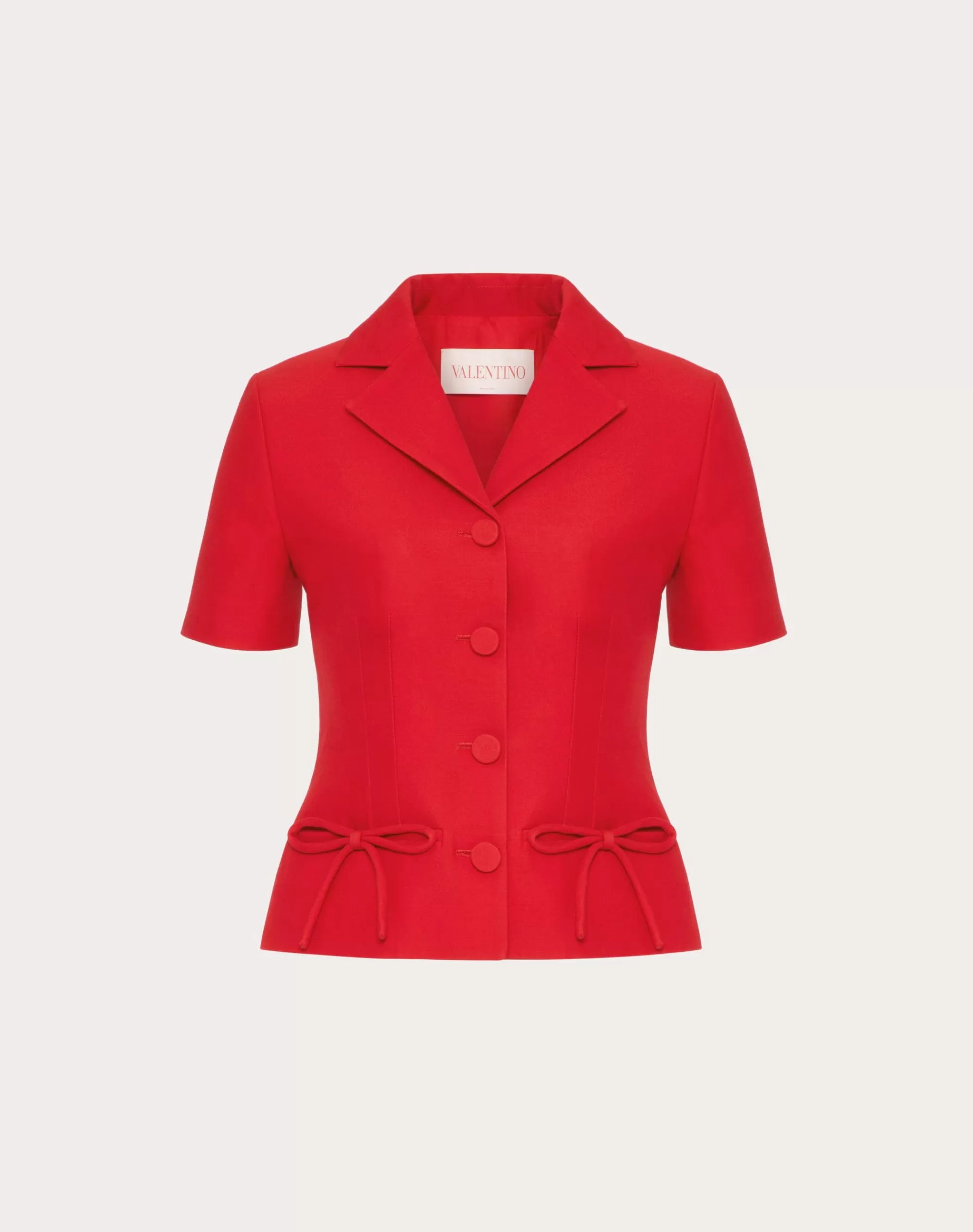 Valentino CREPE COUTURE JACKET Red Fashion