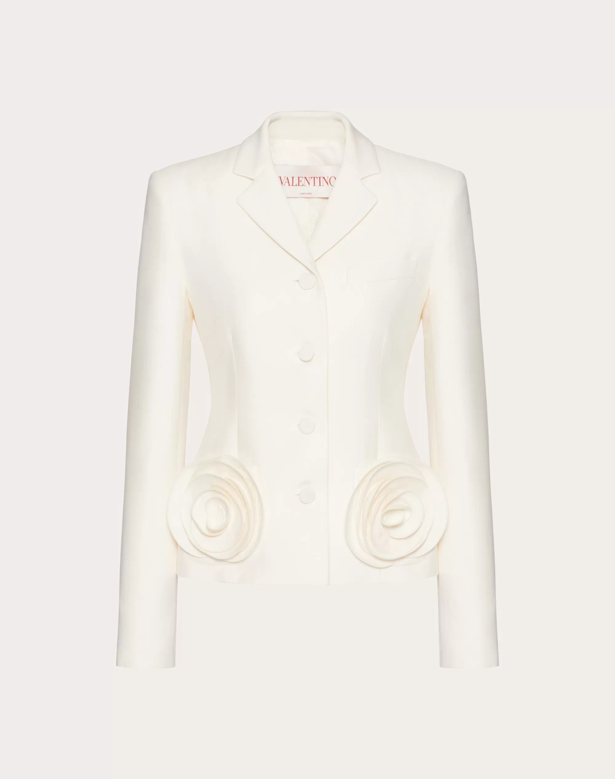 Valentino CREPE COUTURE JACKET Ivory Hot