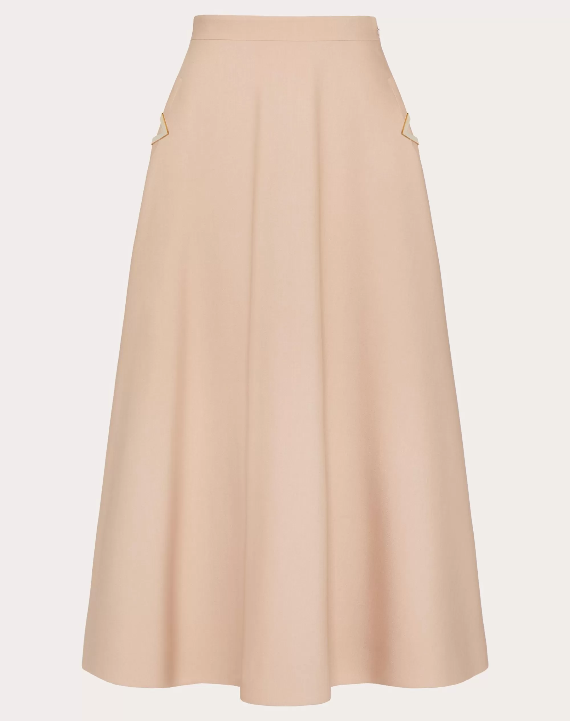 Valentino CREPE COUTURE MIDI SKIRT Poudre Clearance