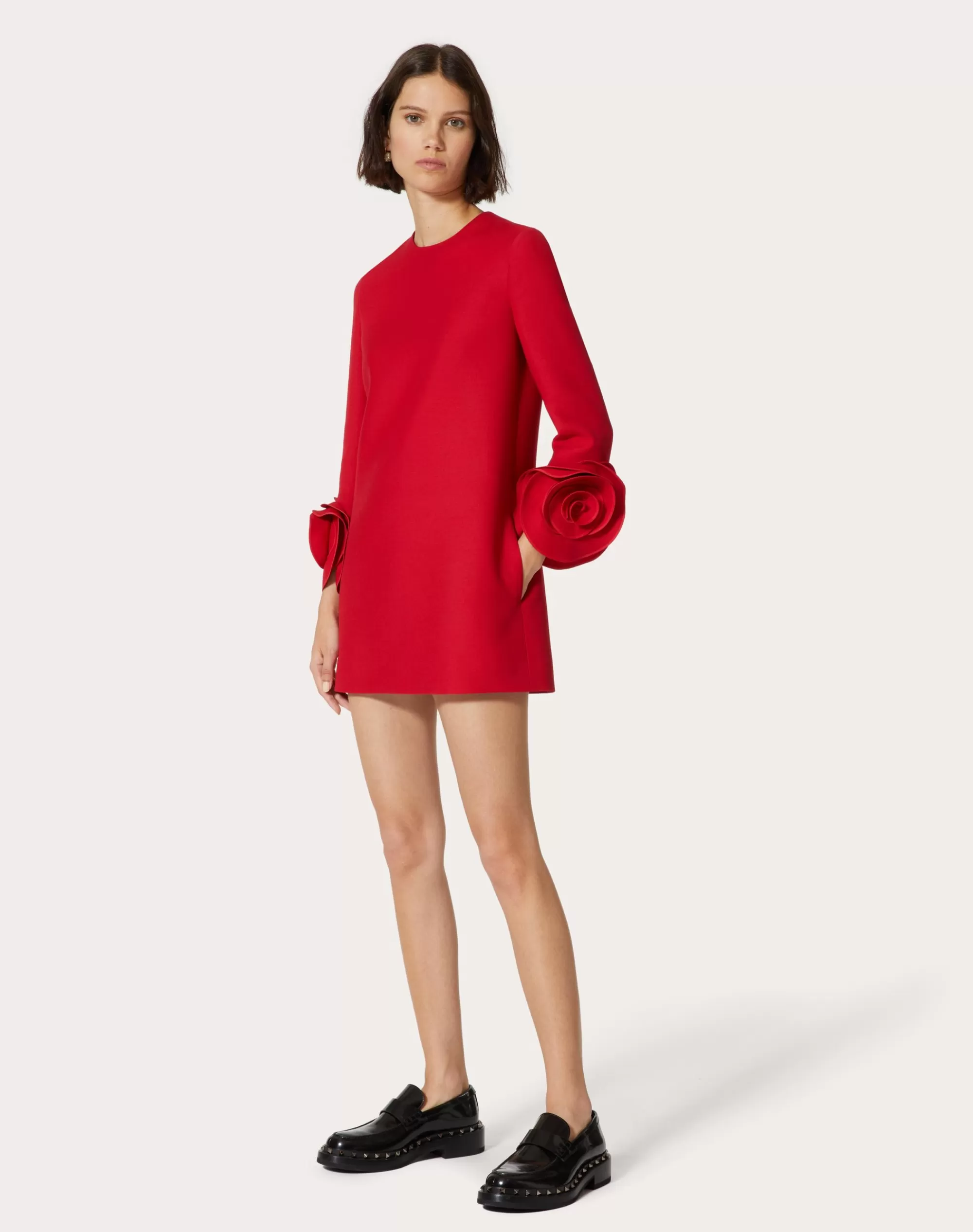 Valentino CREPE COUTURE SHORT DRESS Red Fashion