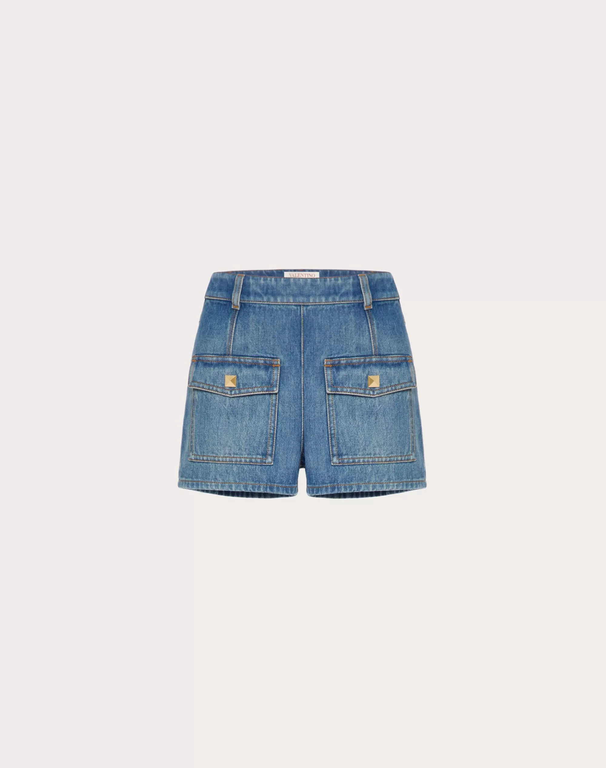 Valentino DEEP DENIM SHORTS Blue Cheap