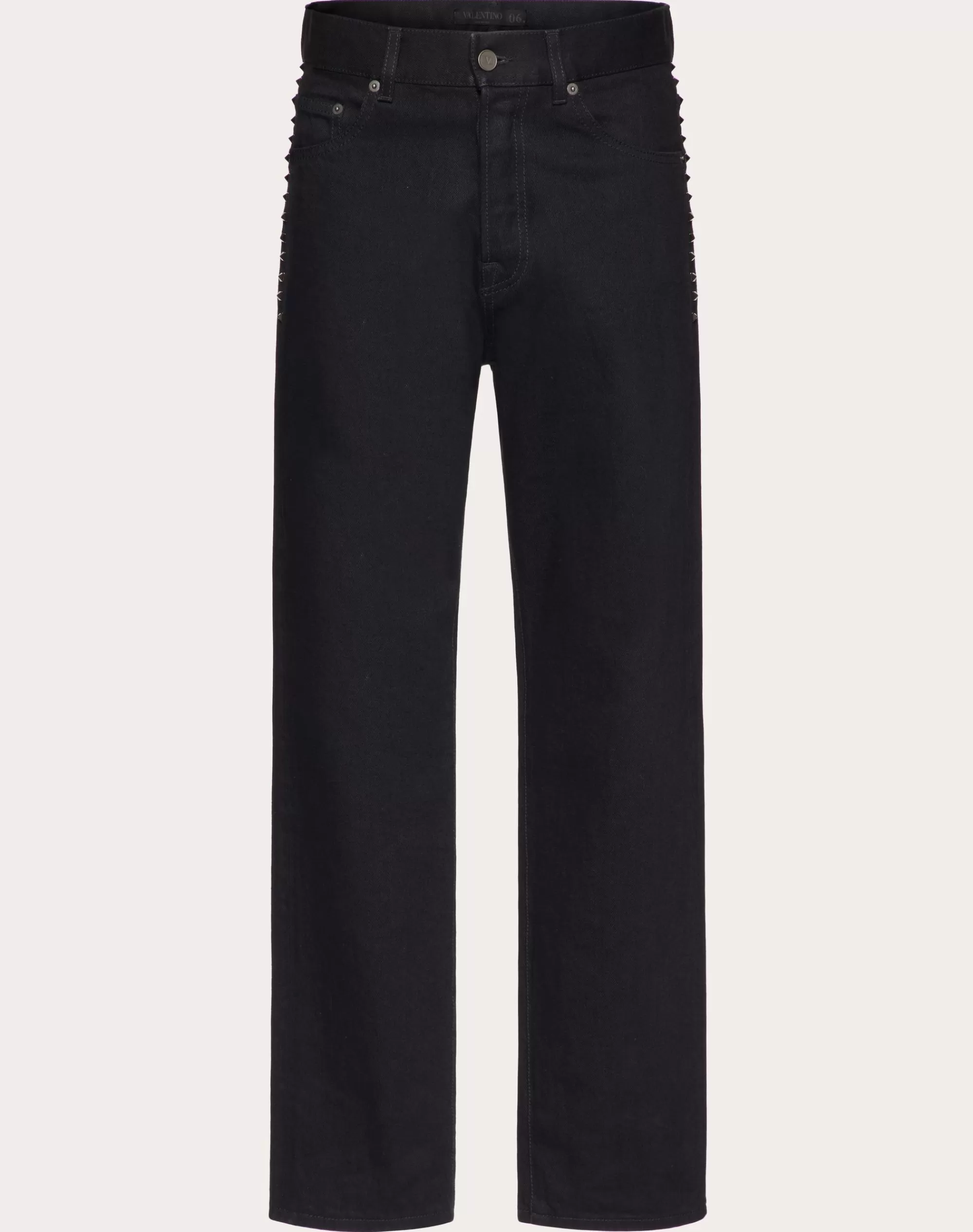 Valentino DENIM PANTS WITH UNTITLED STUDS Black Best