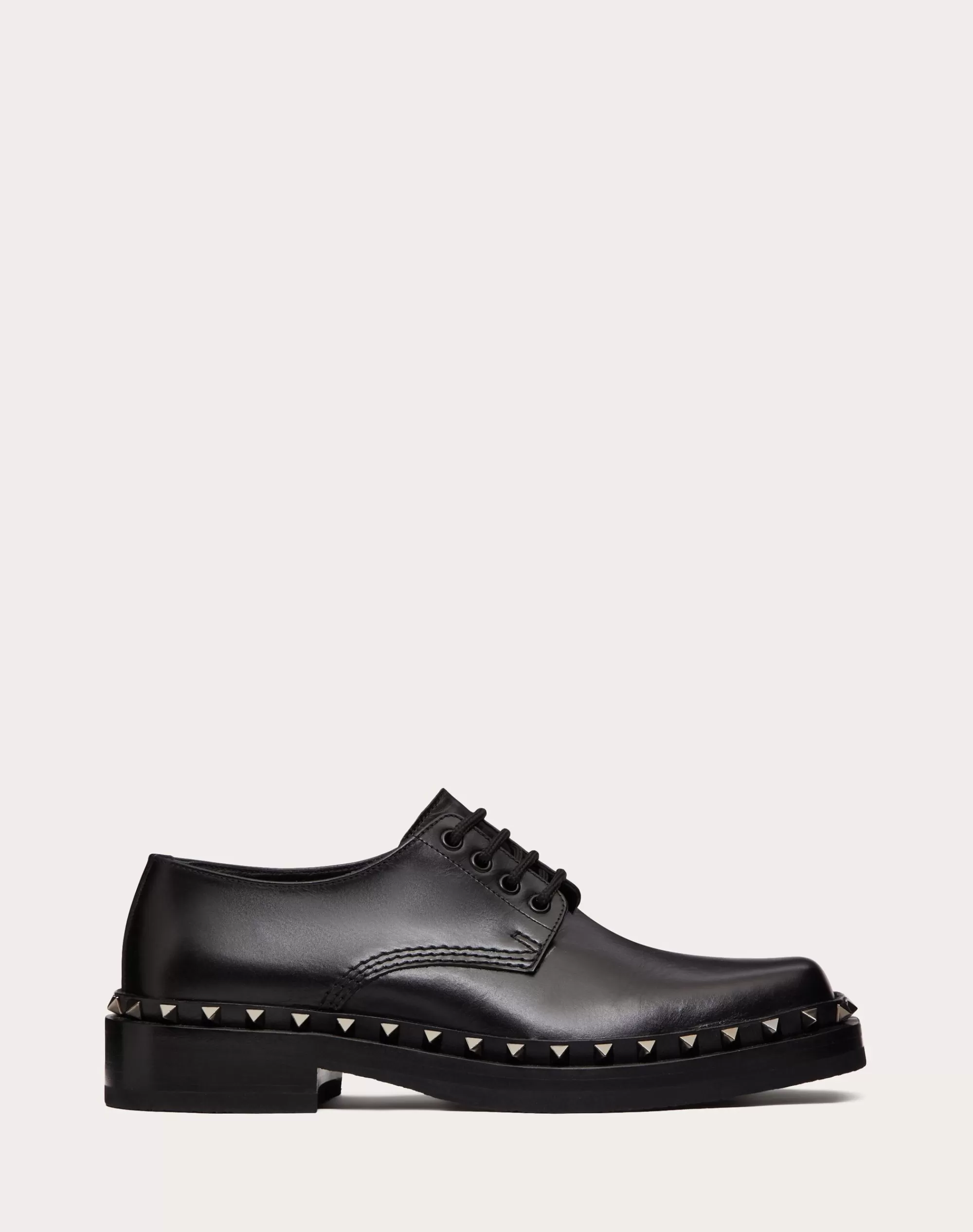 Valentino DERBY ROCKSTUD M-WAY IN CALFSKIN Black Best Sale