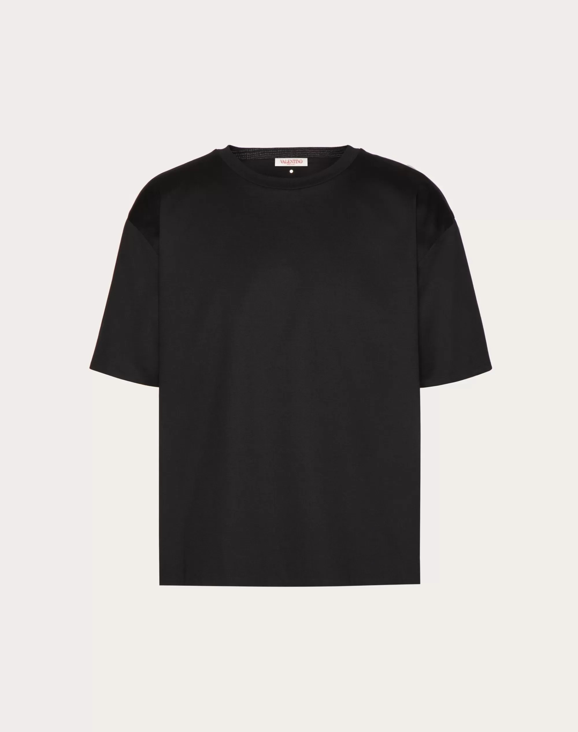 Valentino DOUBLE COTTON T-SHIRT Black Cheap