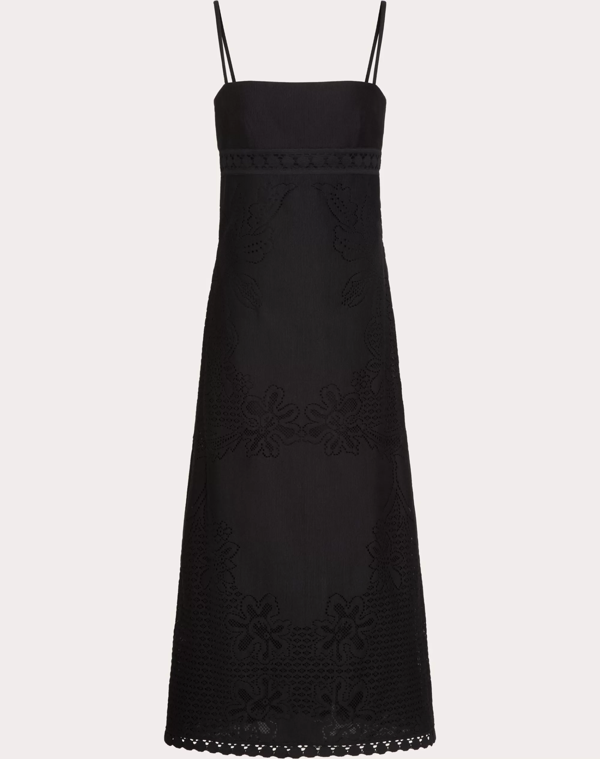 Valentino DRESS IN COTTON GUIPURE JARDIN PLAT Black Best