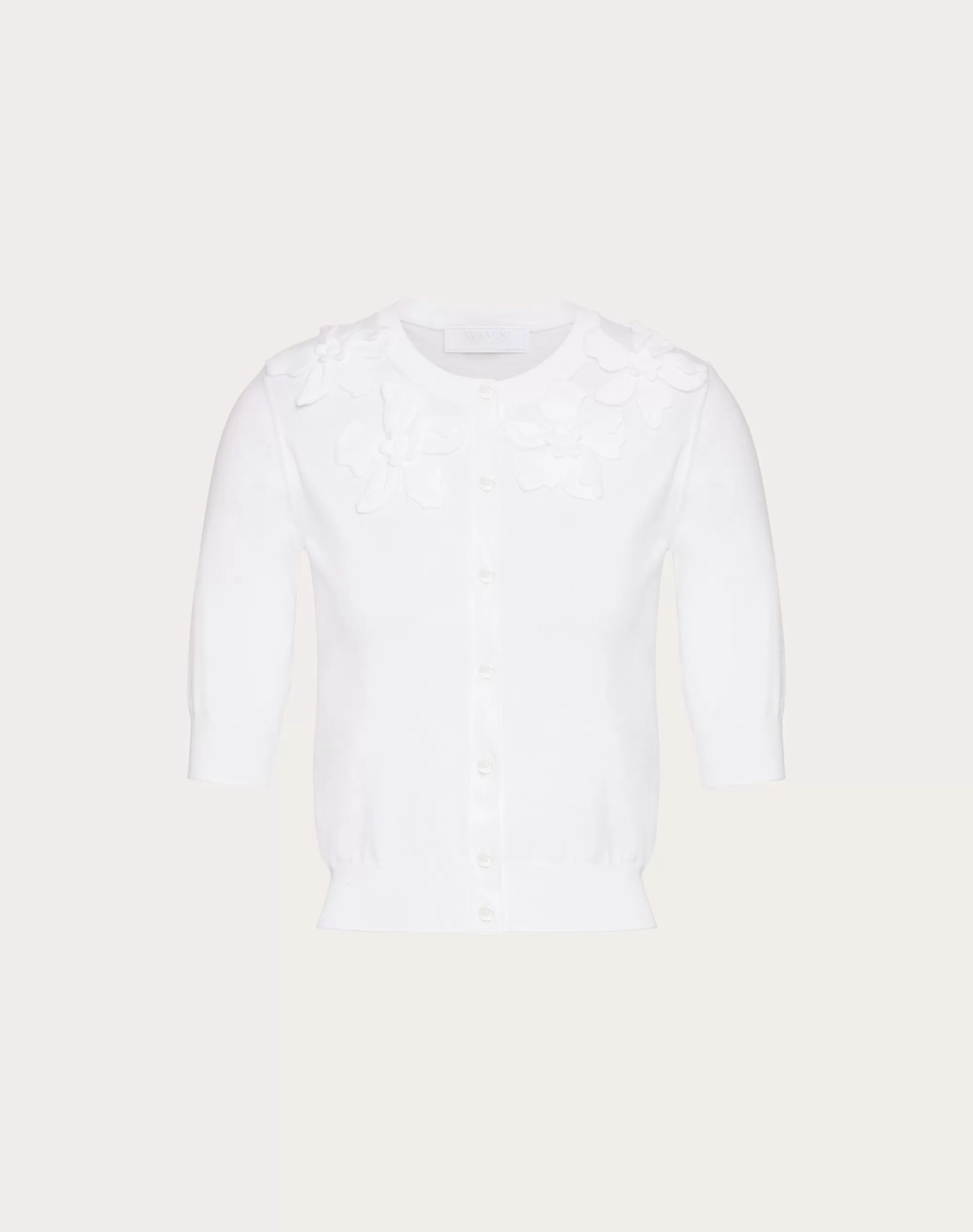 Valentino EMBROIDERED COTTON CARDIGAN White Best