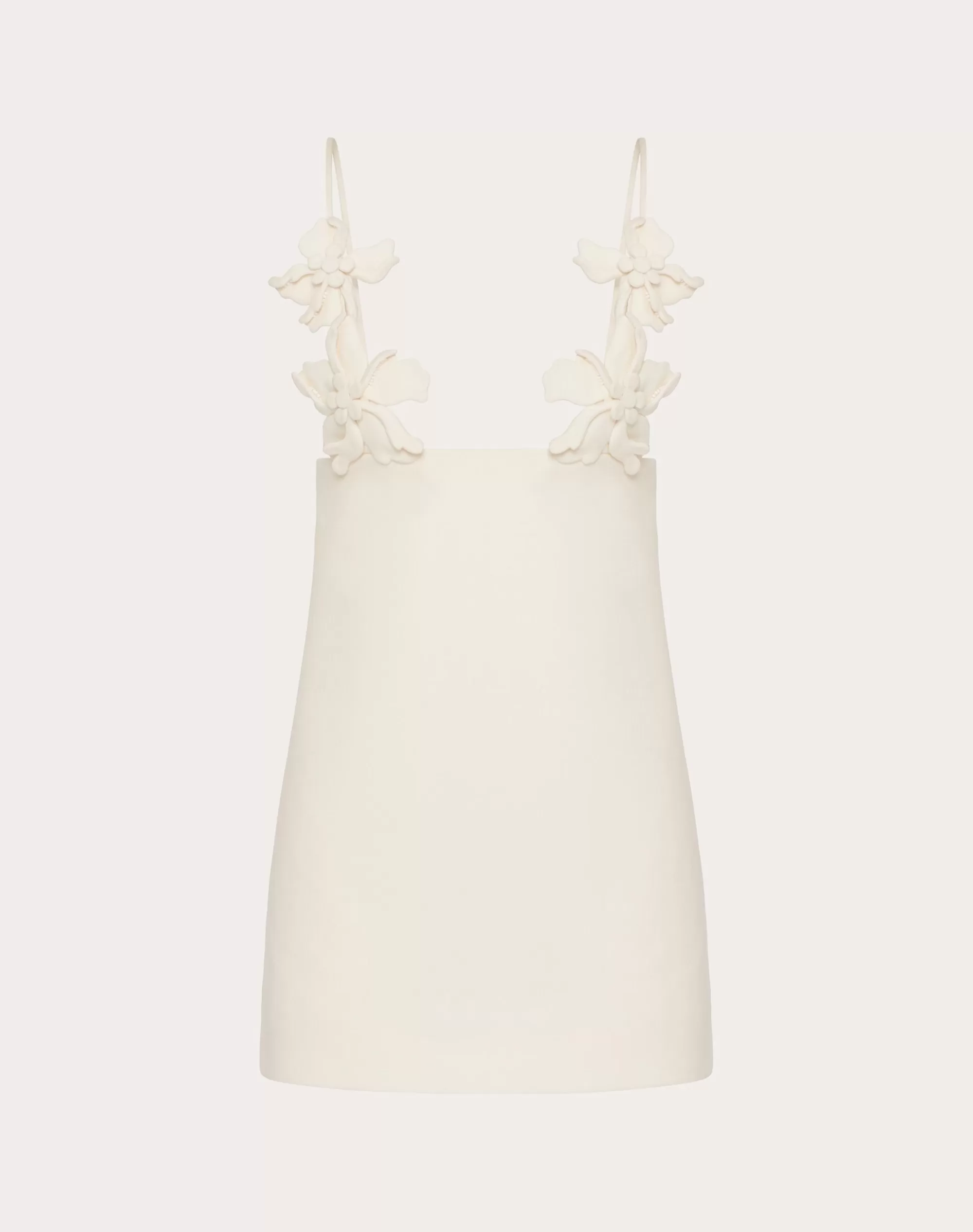 Valentino EMBROIDERED CREPE COUTURE SHORT DRESS Ivory Store