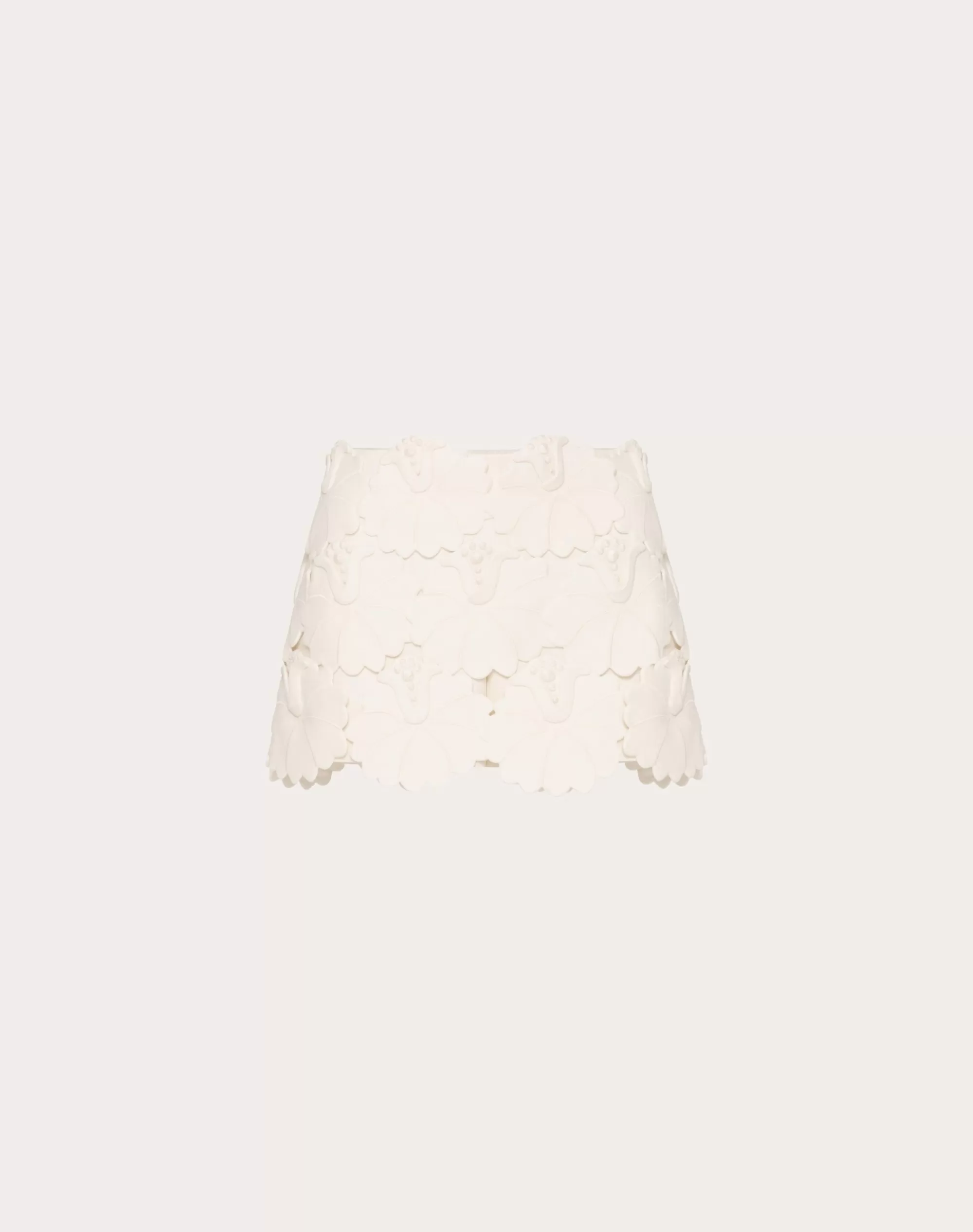 Valentino EMBROIDERED CREPE COUTURE SKORT Ivory Hot