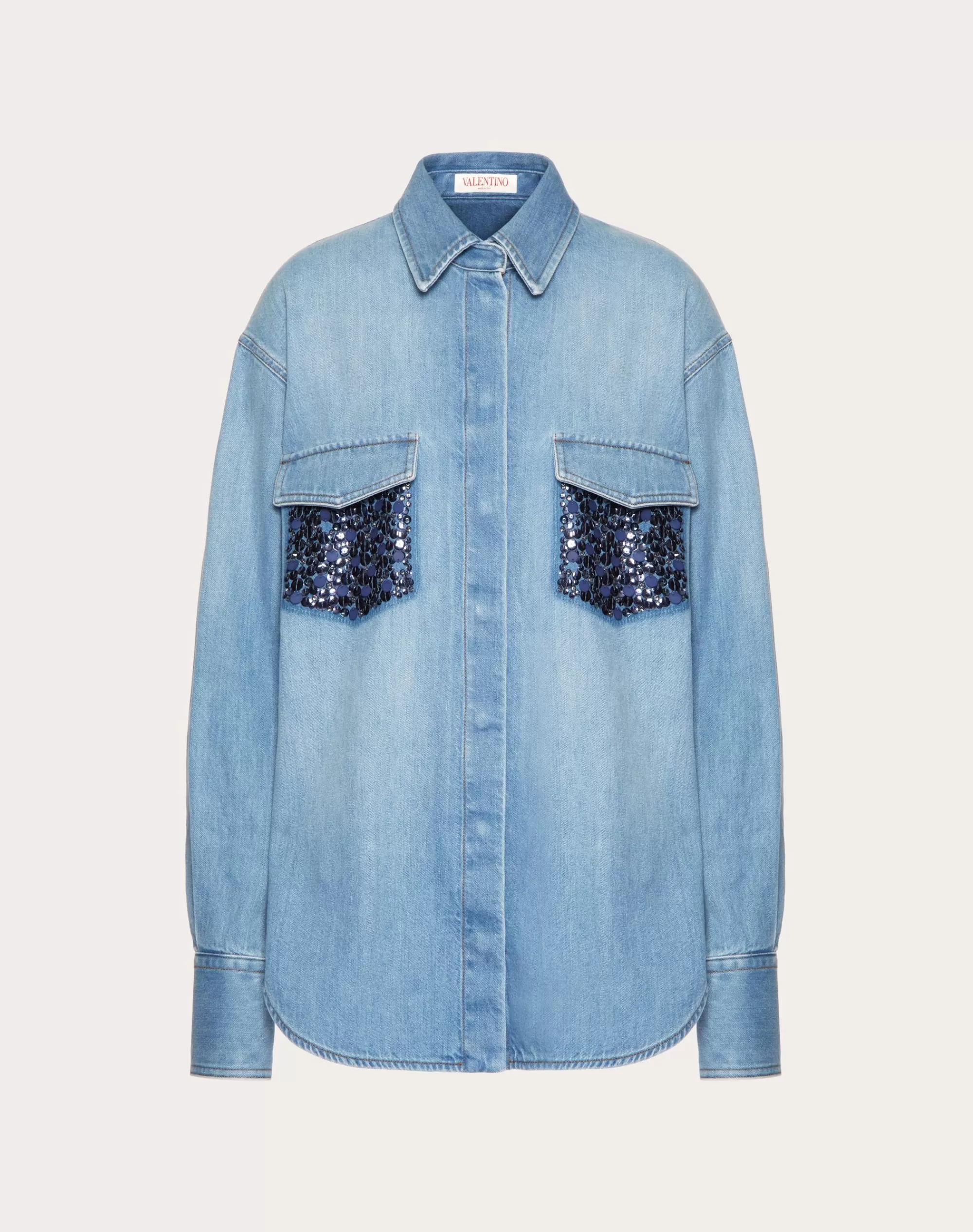 Valentino EMBROIDERED SHIRT Denim Fashion