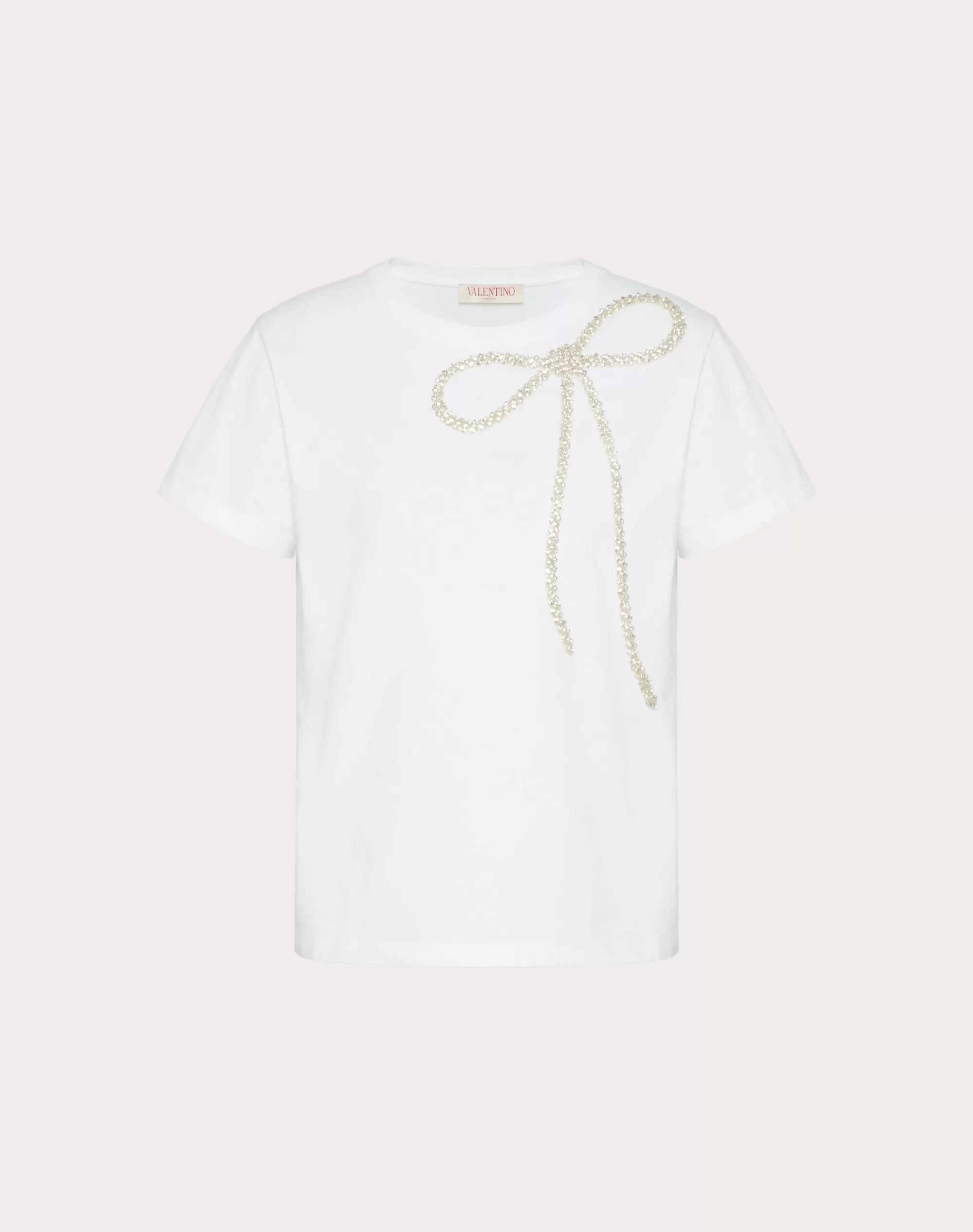 Valentino EMBROIDERED JERSEY T-SHIRT White Fashion