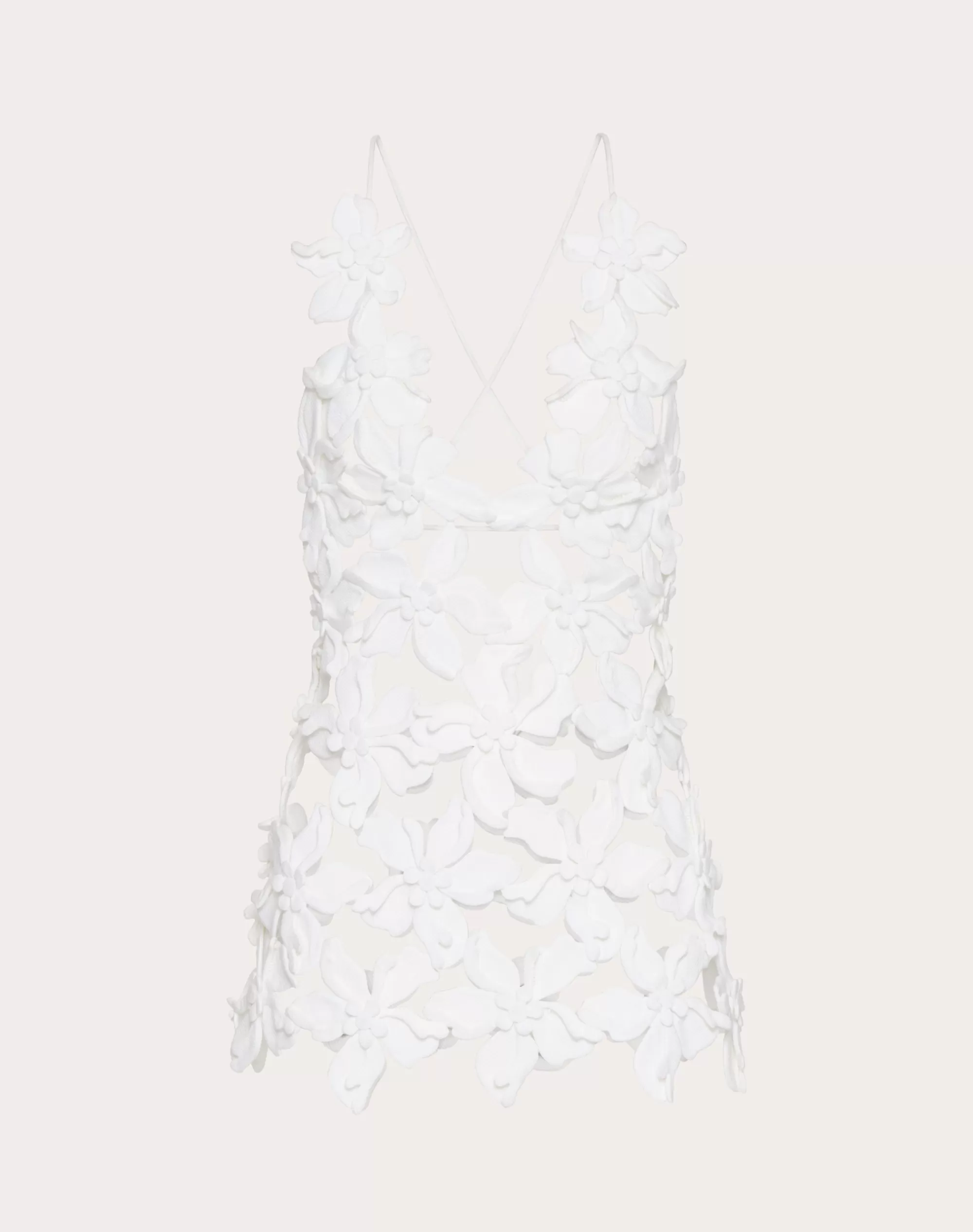 Valentino EMBROIDERED PIQUET TOP White Flash Sale