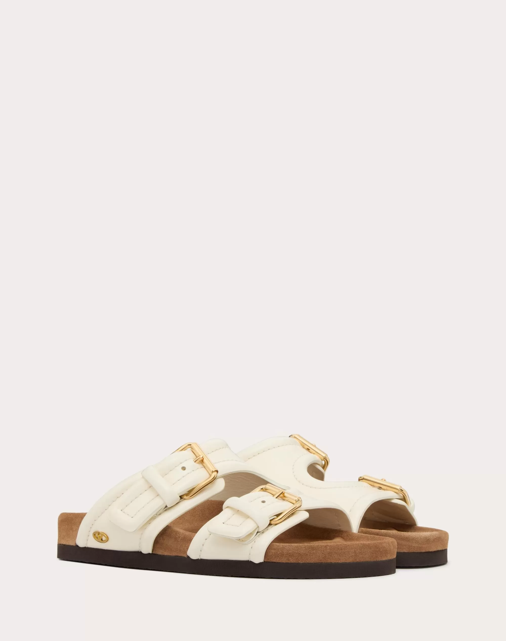 Valentino FUSSFRIEND CALFSKIN SLIDE SANDAL 30 MM Ivory Cheap