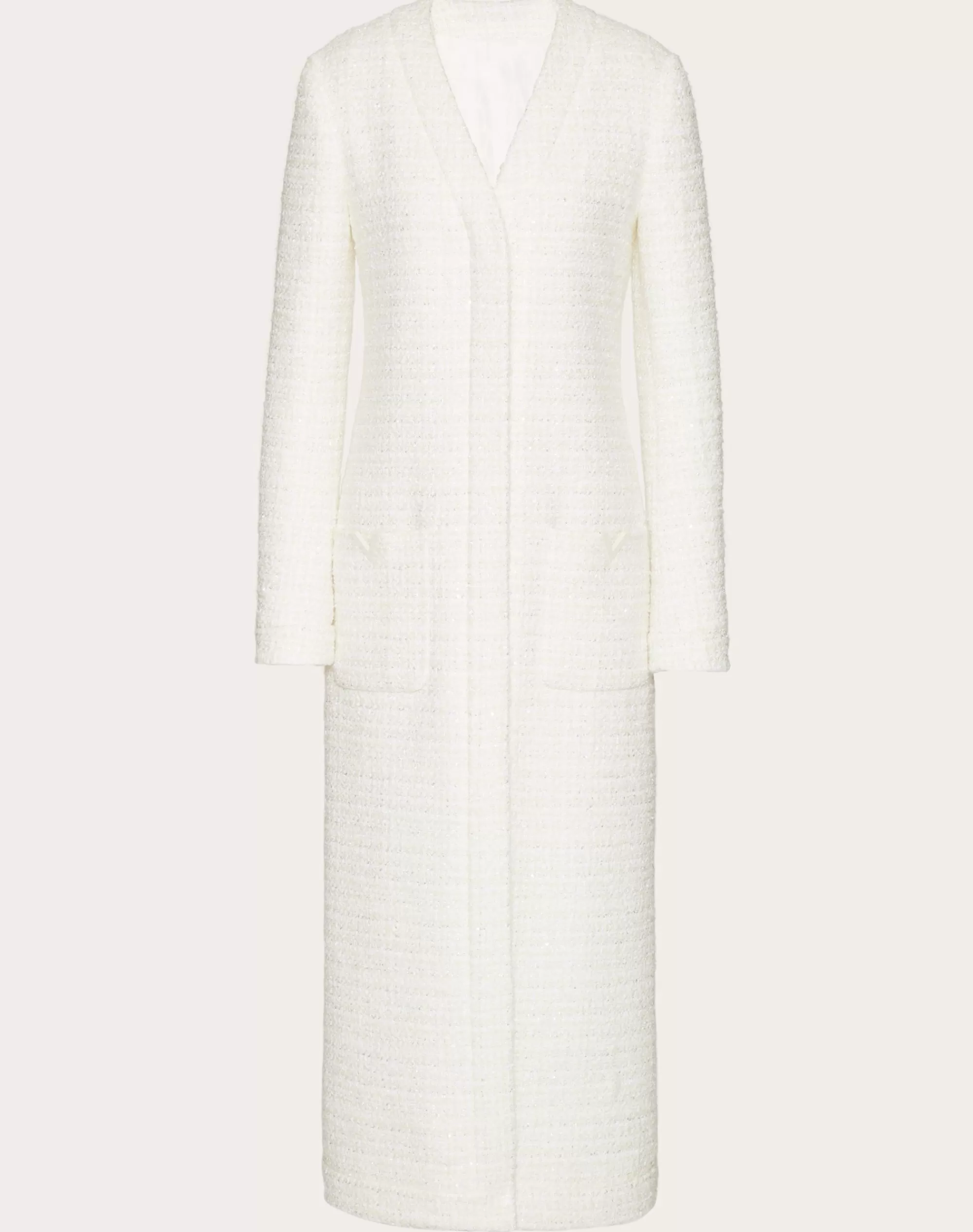 Valentino GLAZE TWEED COAT Ivory New