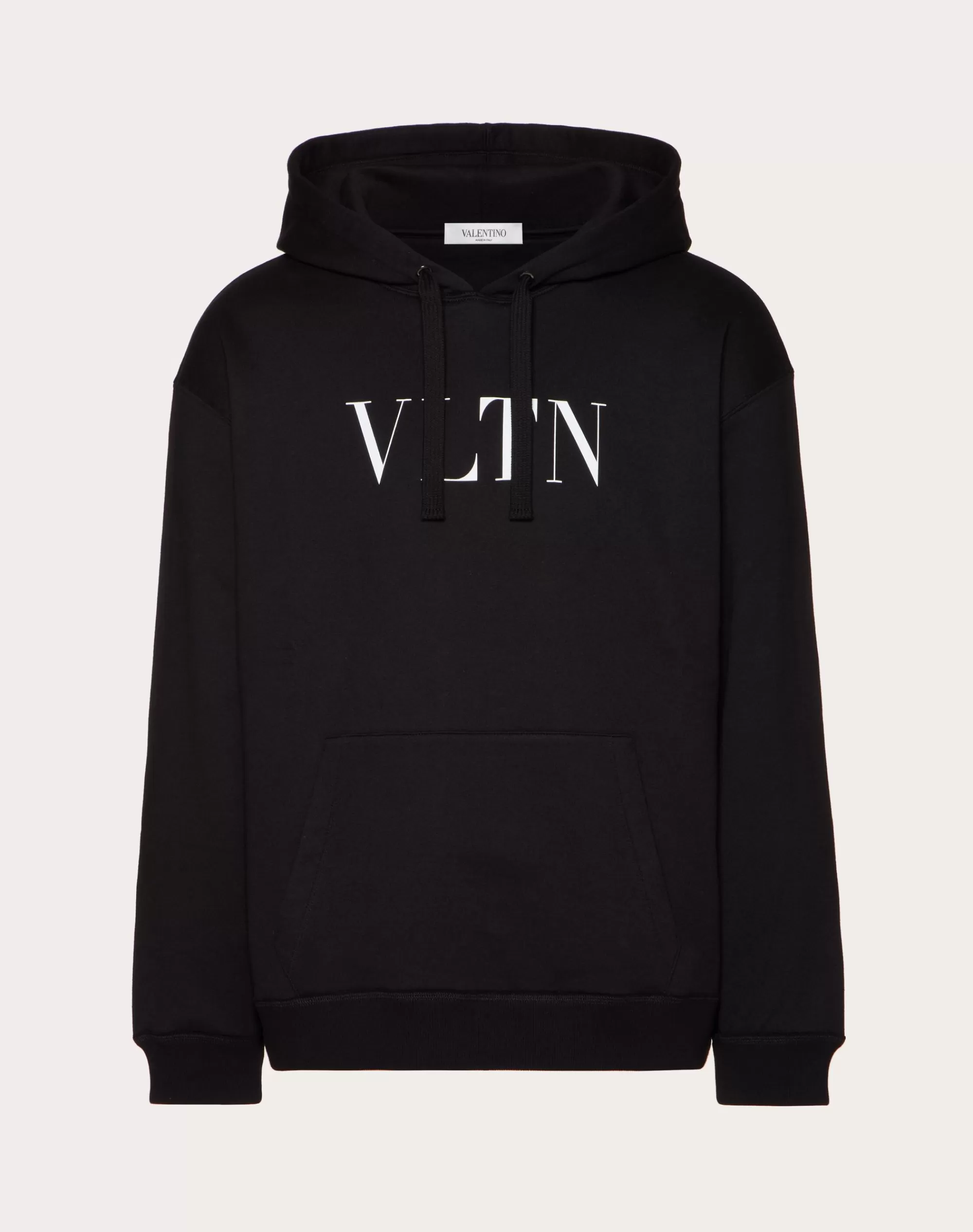 Valentino HOODED SWEATSHIRT WITH VLTN PRINT Black Store