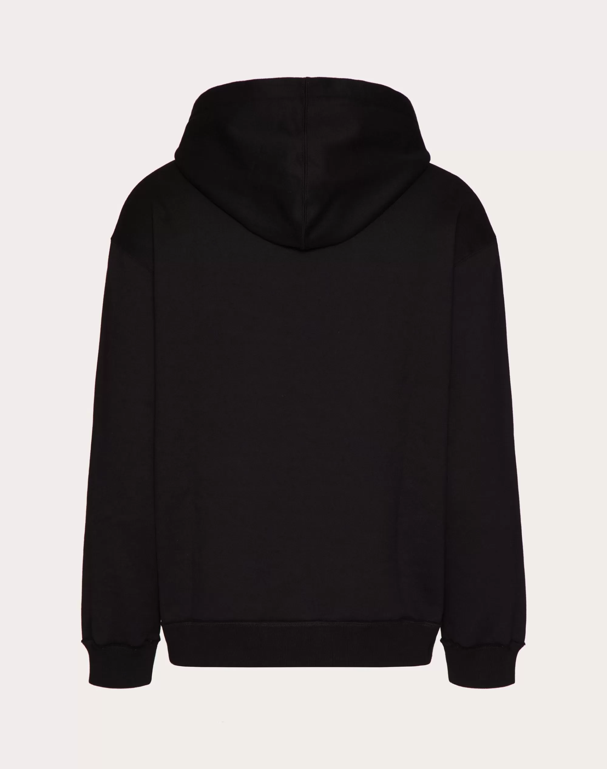 Valentino HOODED SWEATSHIRT WITH VLTN PRINT Black Store