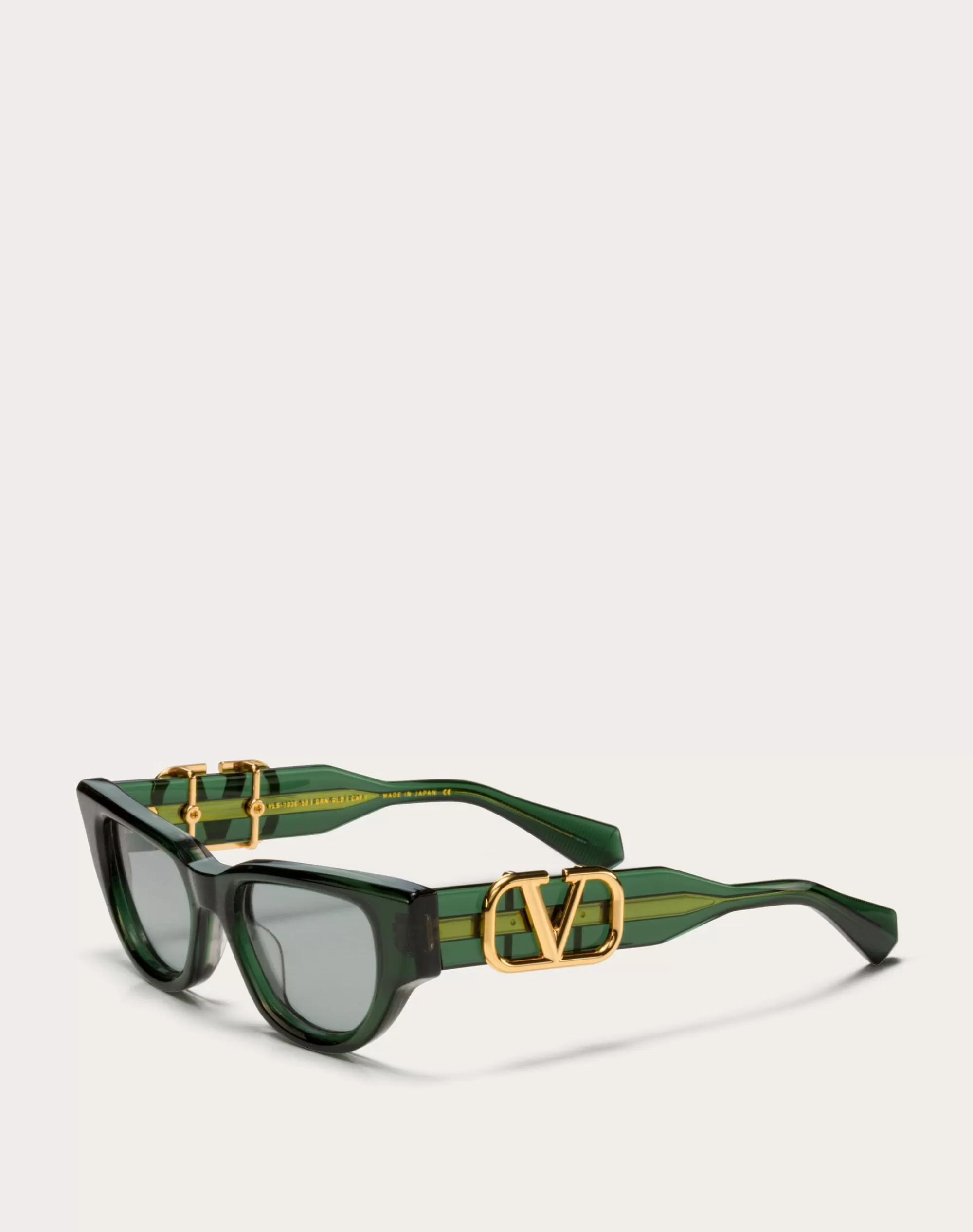 Valentino II - CAT EYE ACETATE VLOGO FRAME Green/grey Store