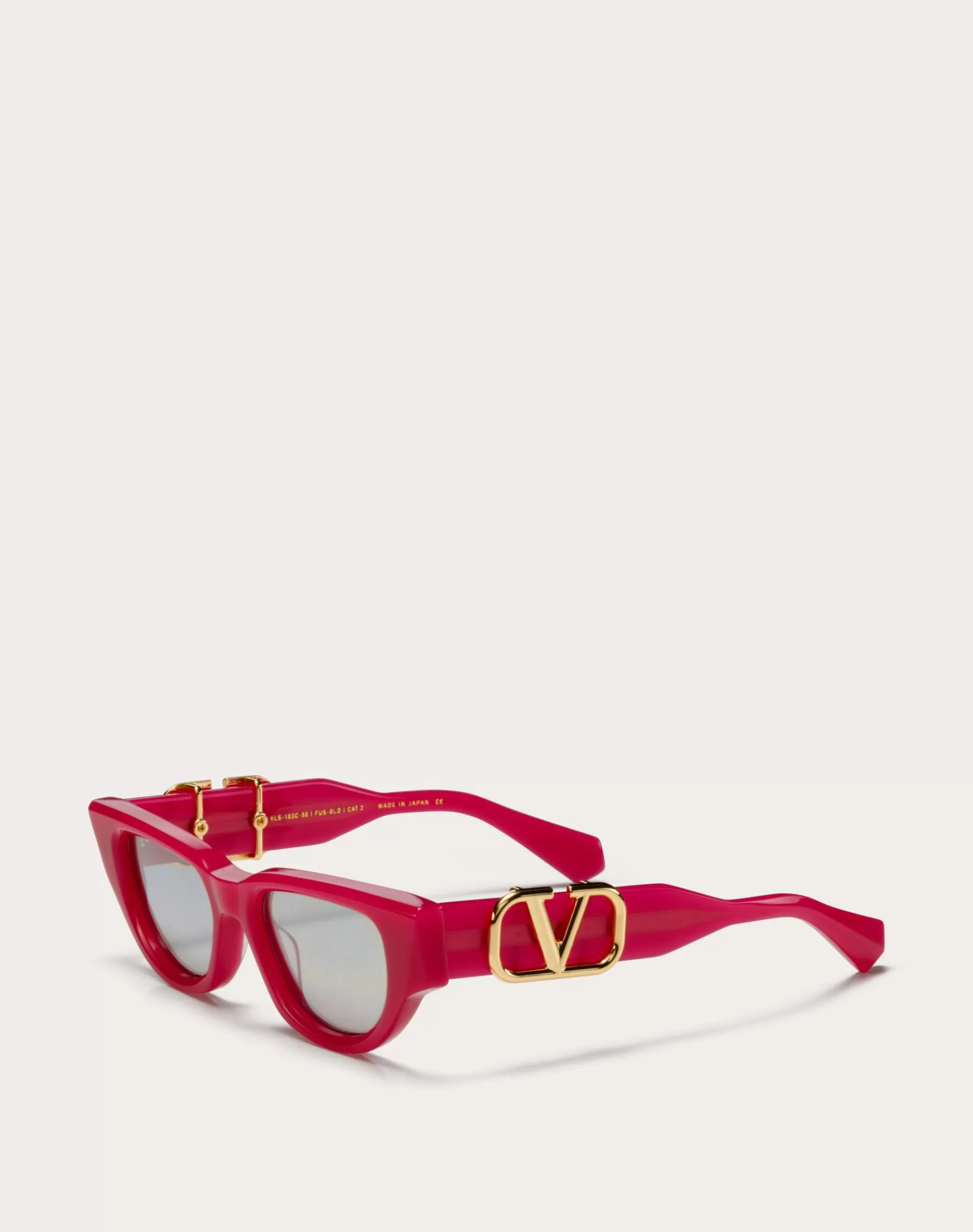 Valentino II - CAT EYE ACETATE VLOGO FRAME Fuchsia/silver Hot