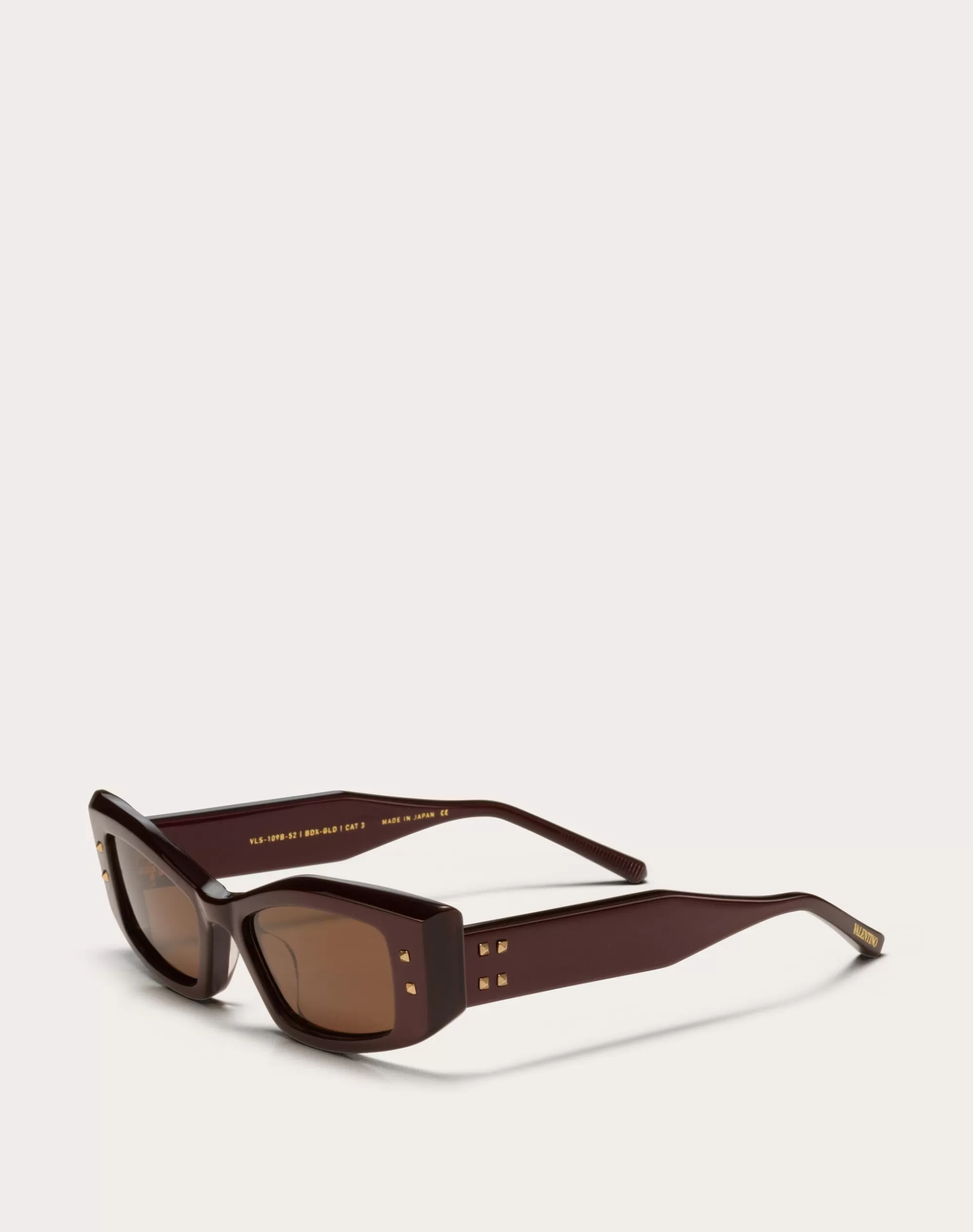 Valentino IV - RECTANGULAR ACETATE FRAME Maroon/darkBrown Online