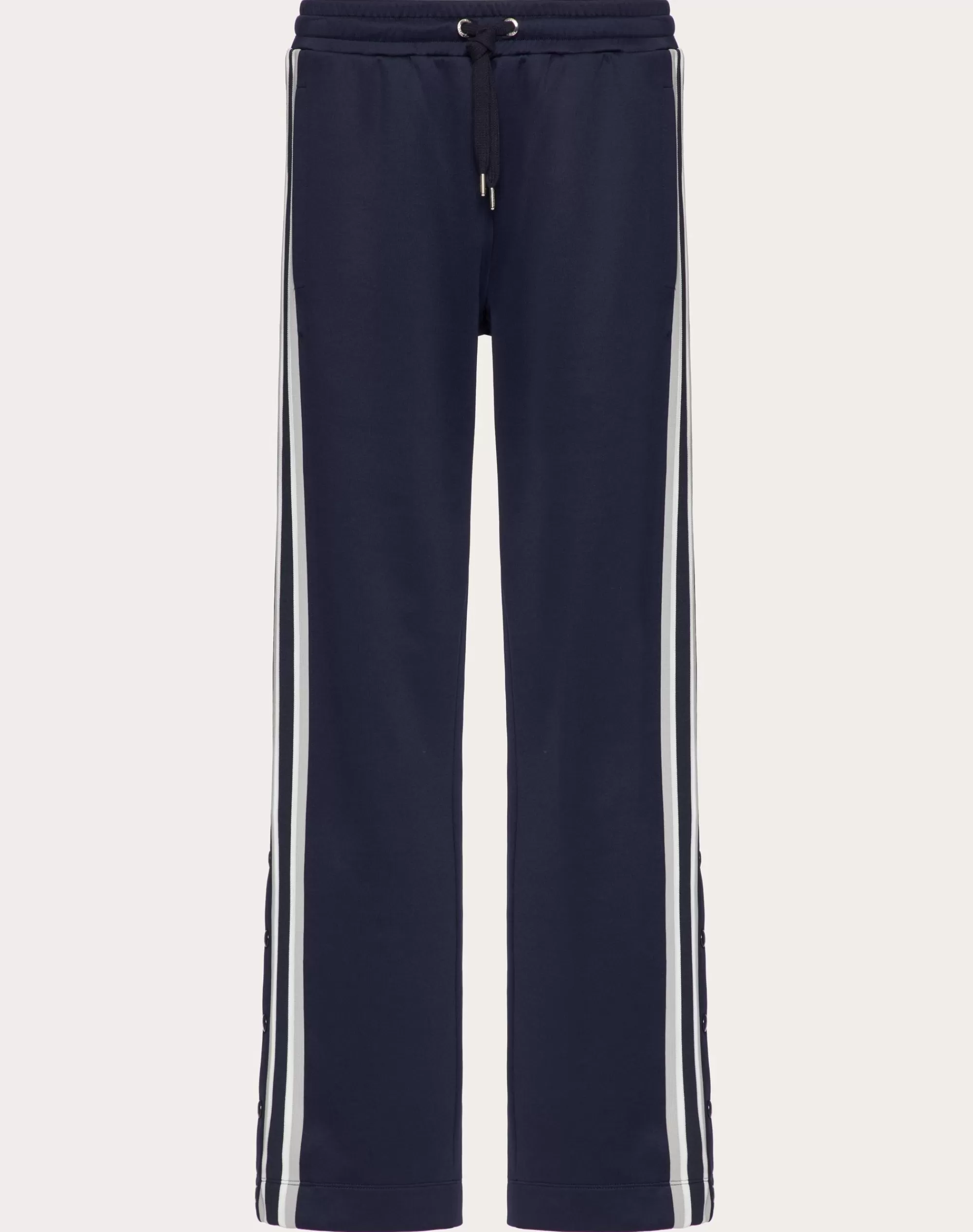 Valentino JERSEY PANTS WITH VLOGO SIGNATURE PATCH Navy Sale
