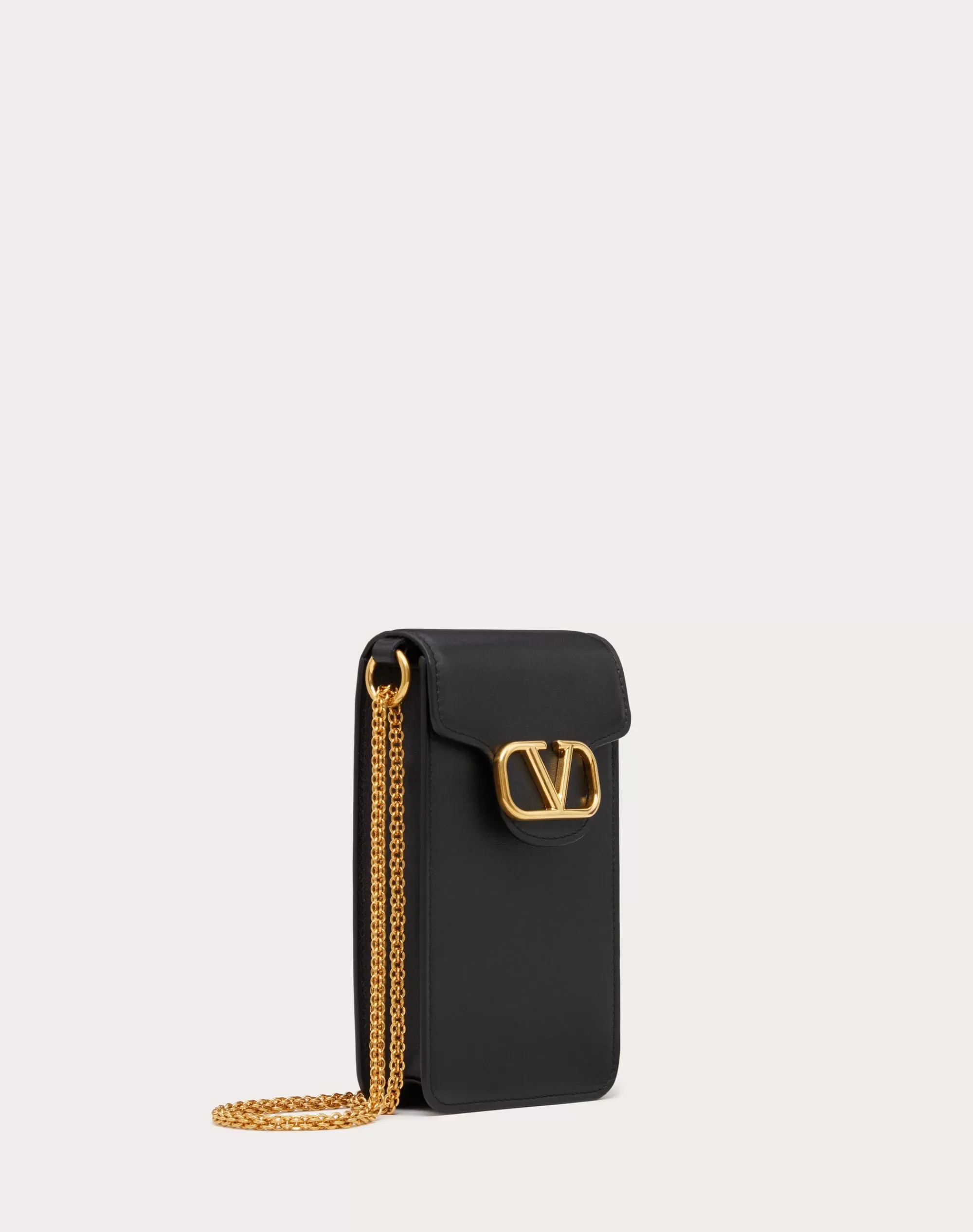 Valentino LOCÒ CALFSKIN PHONE CASE WITH CHAIN Hot