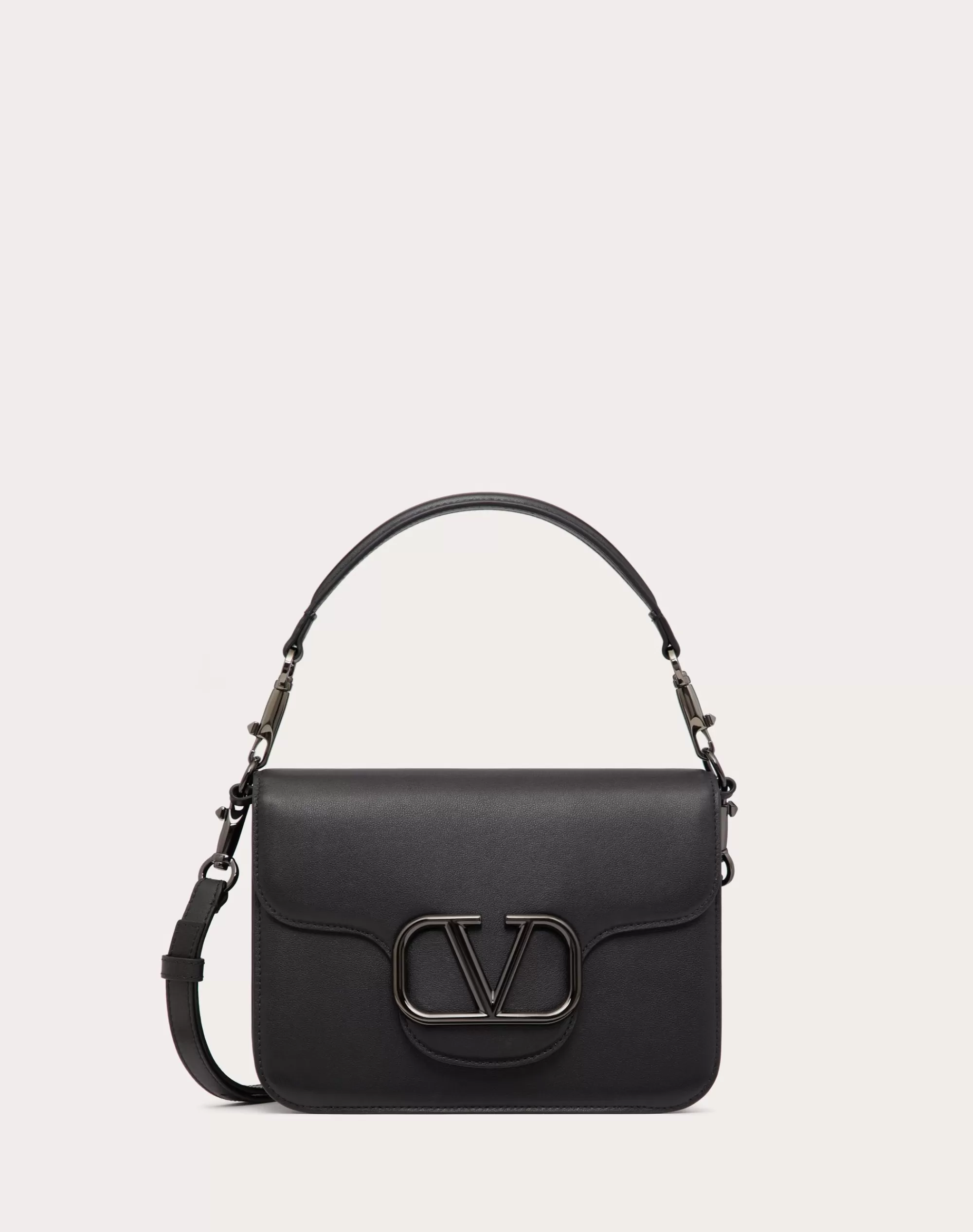 Valentino LOCÒ CALFSKIN SHOULDER BAG Black Cheap