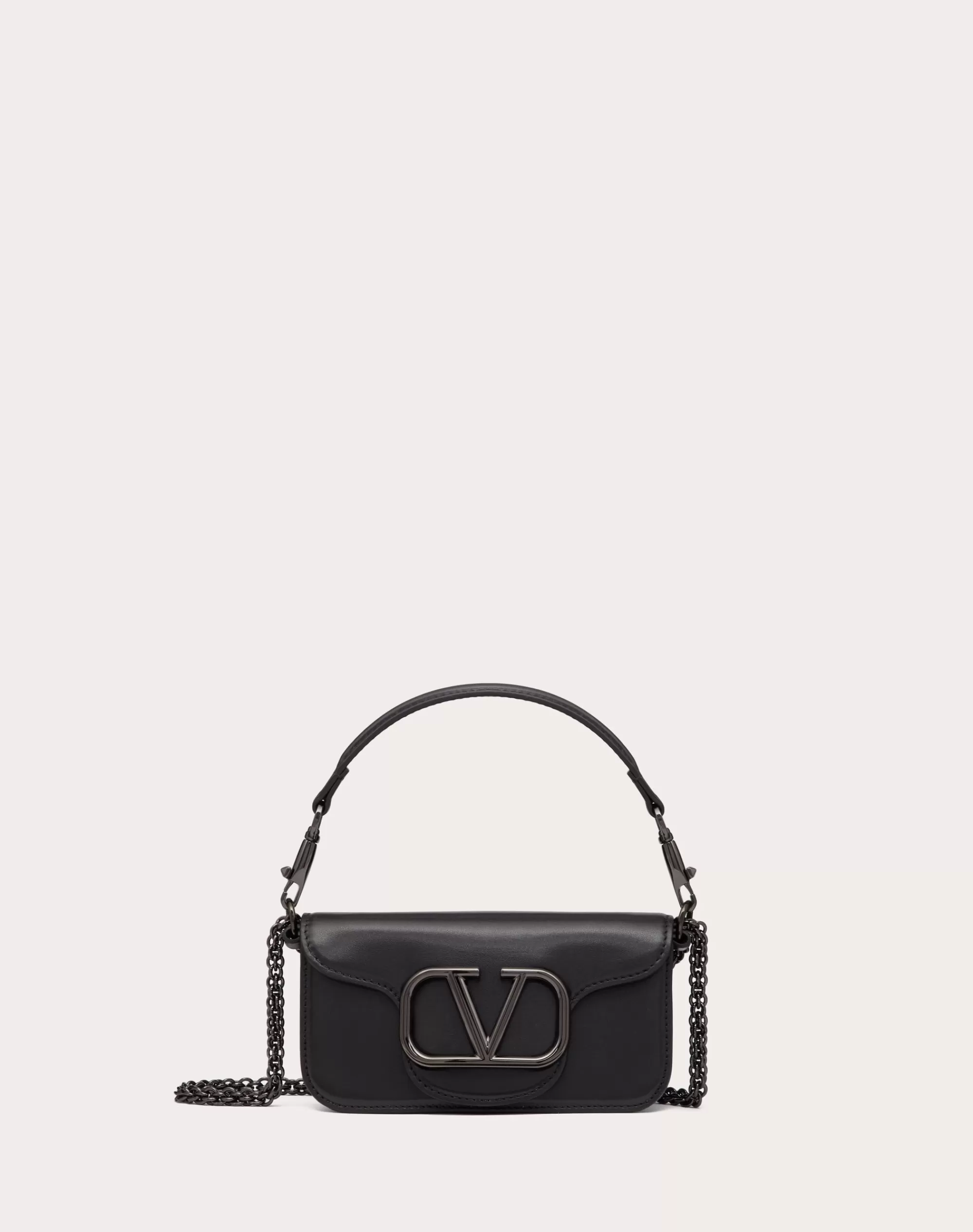 Valentino LOCÒ SMALL SHOULDER BAG IN CALFSKIN Black Best Sale