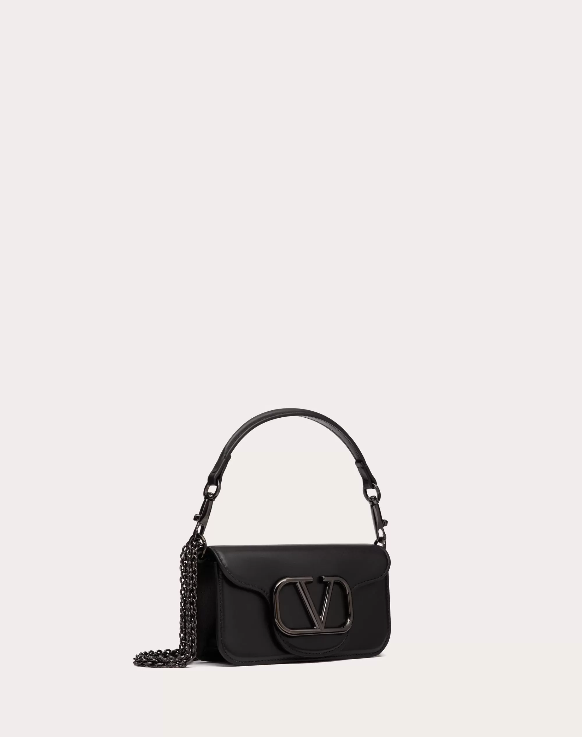 Valentino LOCÒ SMALL SHOULDER BAG IN CALFSKIN Black Best Sale