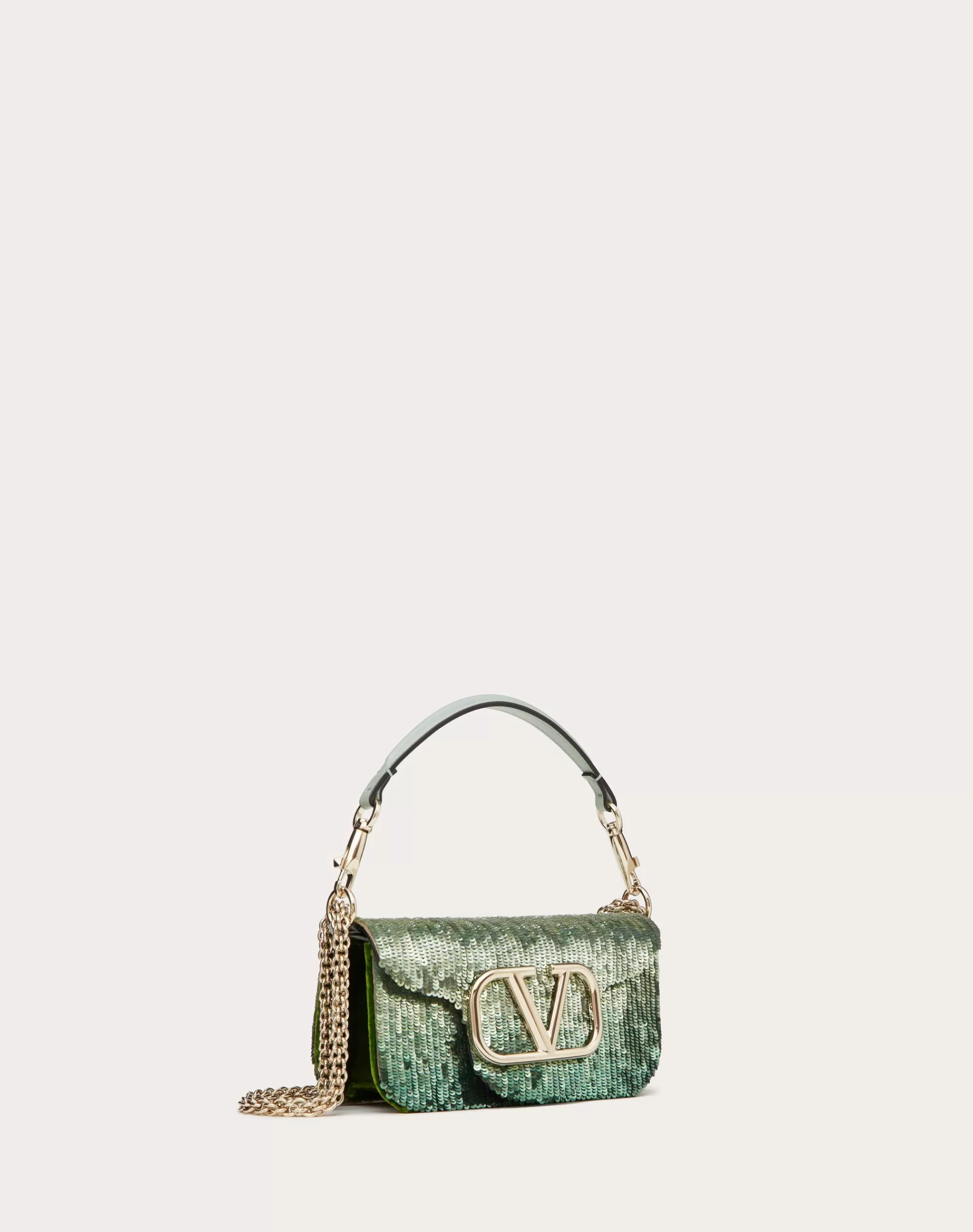 Valentino LOCÒ SMALL SHOULDER BAG WITH GRADIENT-EFFECT EMBROIDERY New