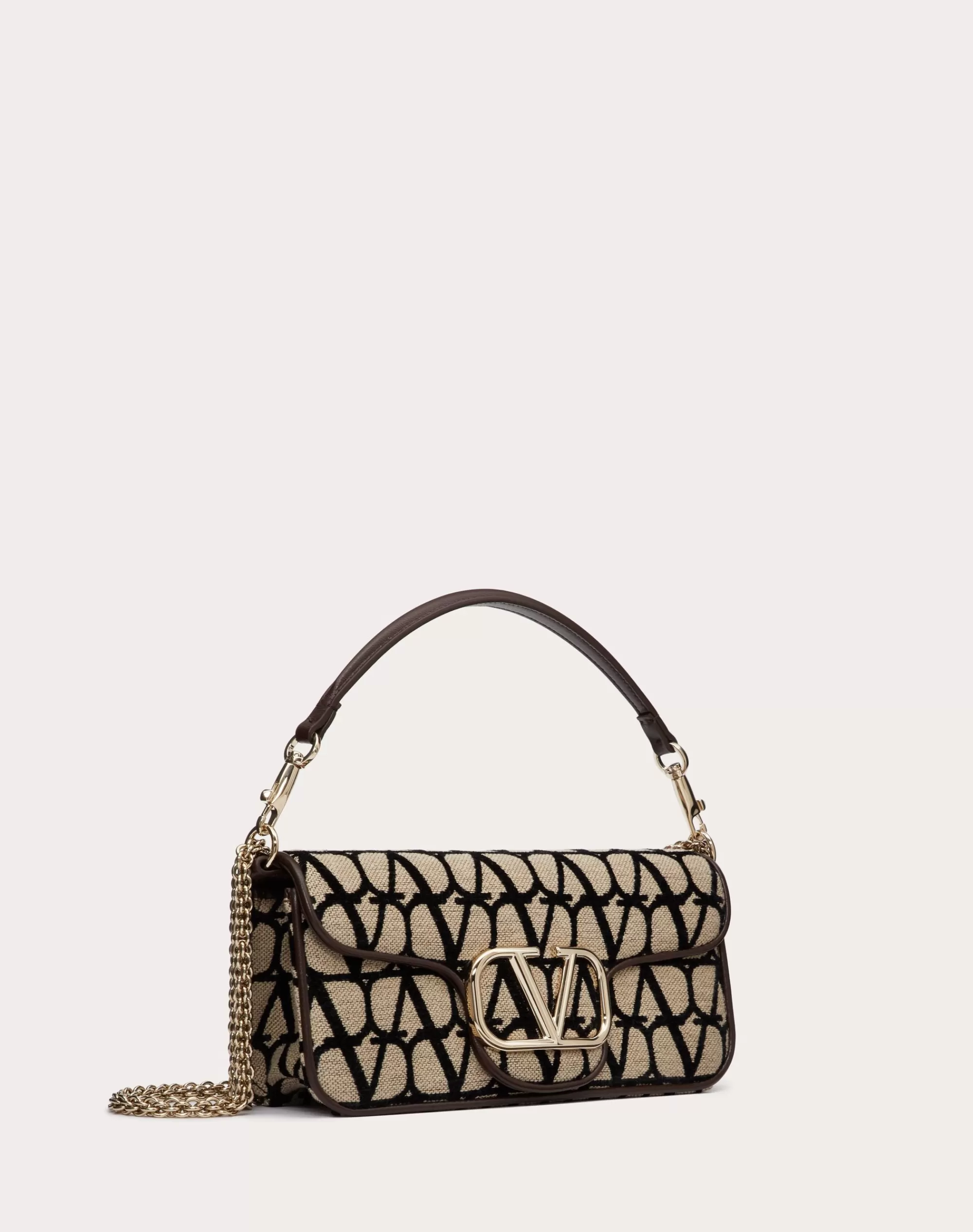 Valentino LOCÒ TOILE ICONOGRAPHE SHOULDER BAG Beige/black Store