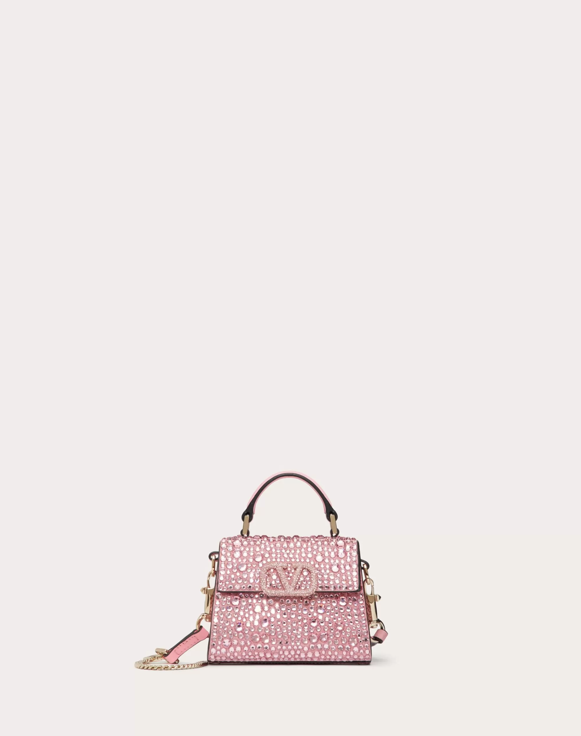 Valentino MICRO VSLING EMBROIDERED HANDBAG Rose/bubble Shop