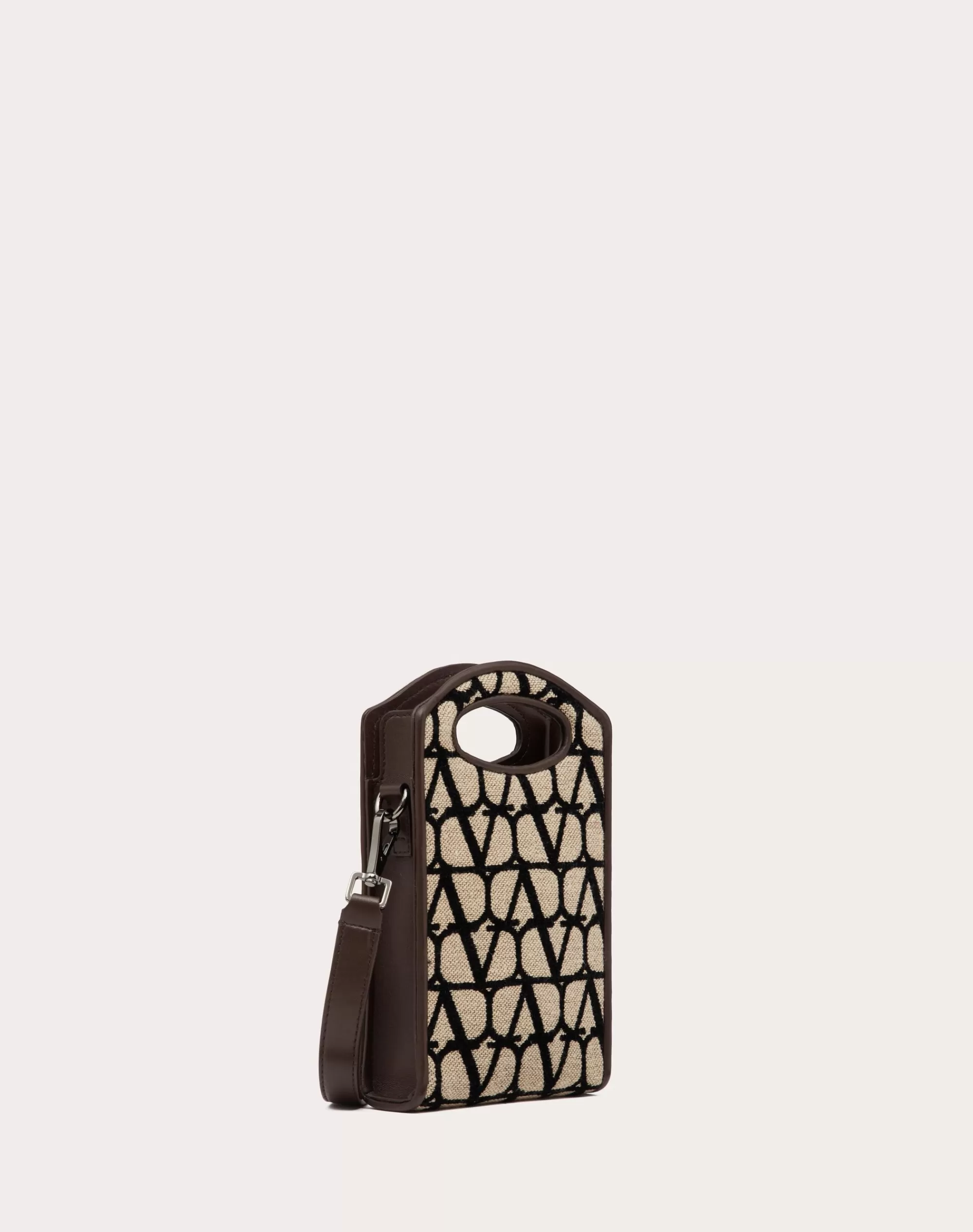 Valentino MINI CROSSBODY BAG WITH TOILE ICONOGRAPHE PRINT AND LEATHER DETAILS Beige/black Best