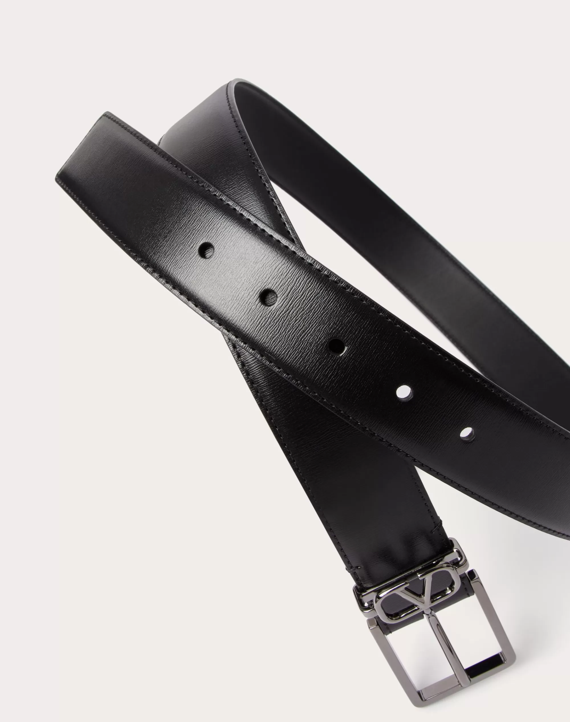 Valentino MINI VLOGO SIGNATURE CALFSKIN BELT 35MM Black Online