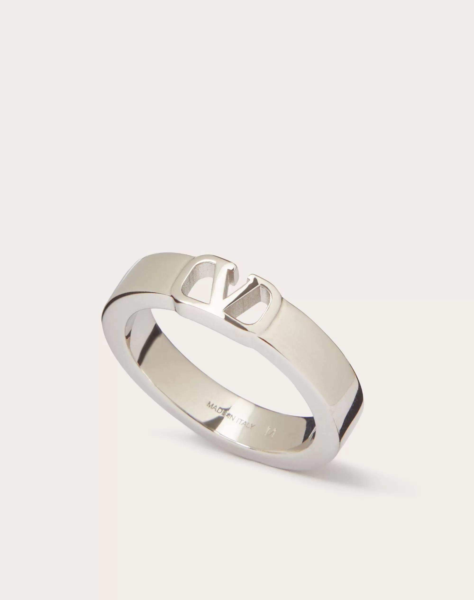 Valentino MINI VLOGO SIGNATURE METAL RING Palladium Best Sale