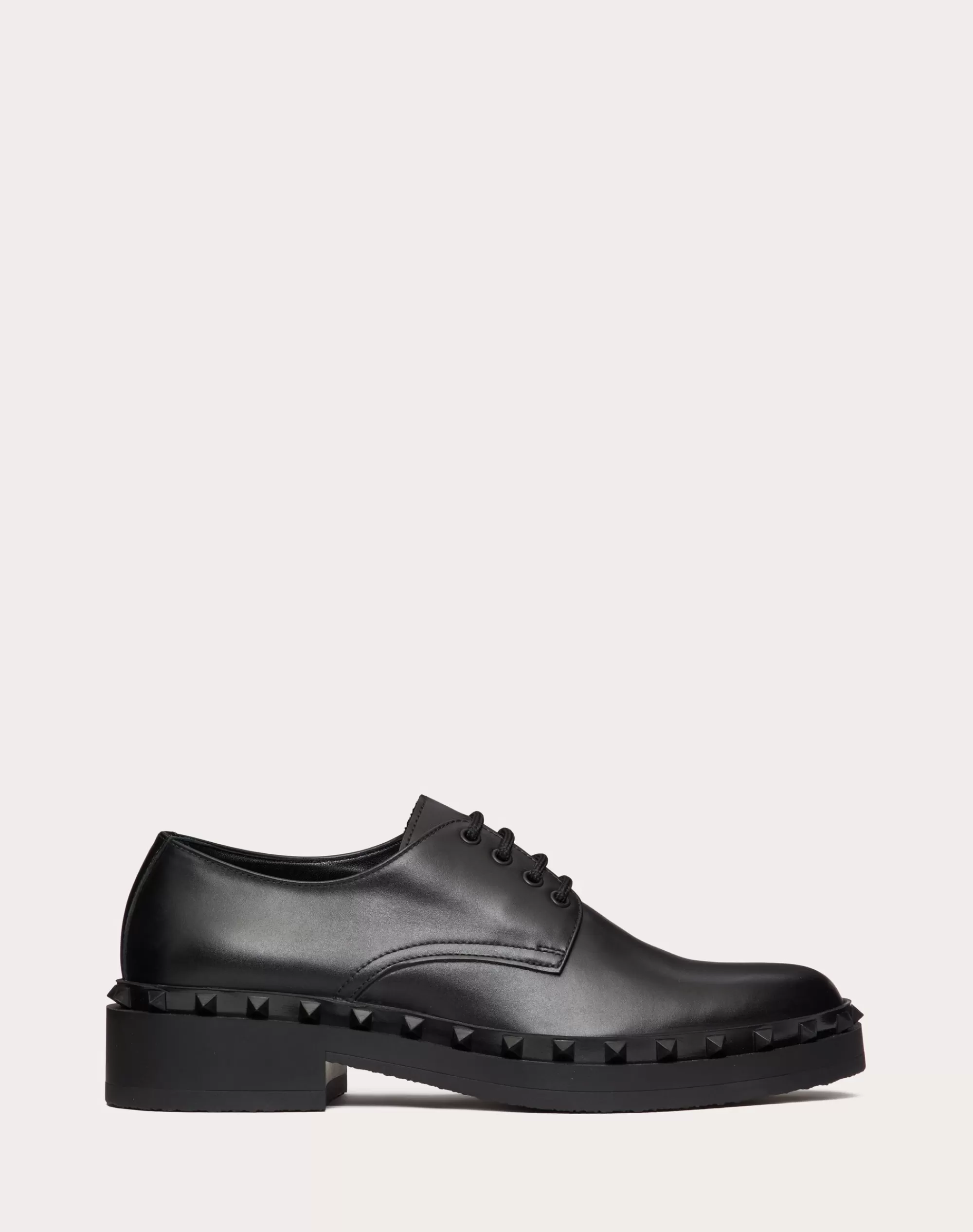 Valentino M-WAY ROCKSTUD DERBY IN CALFSKIN Black Cheap