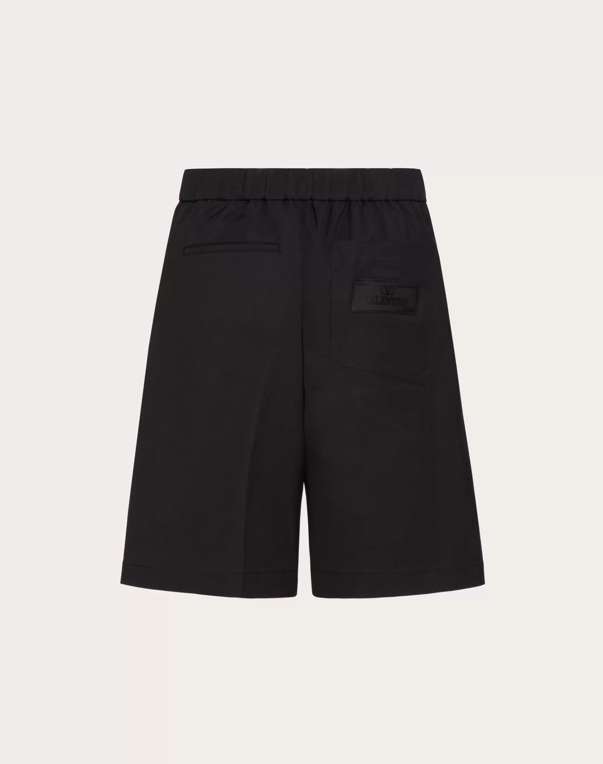 Valentino NYLON BERMUDA SHORTS WITH MAISON RUBBER LABEL Shop