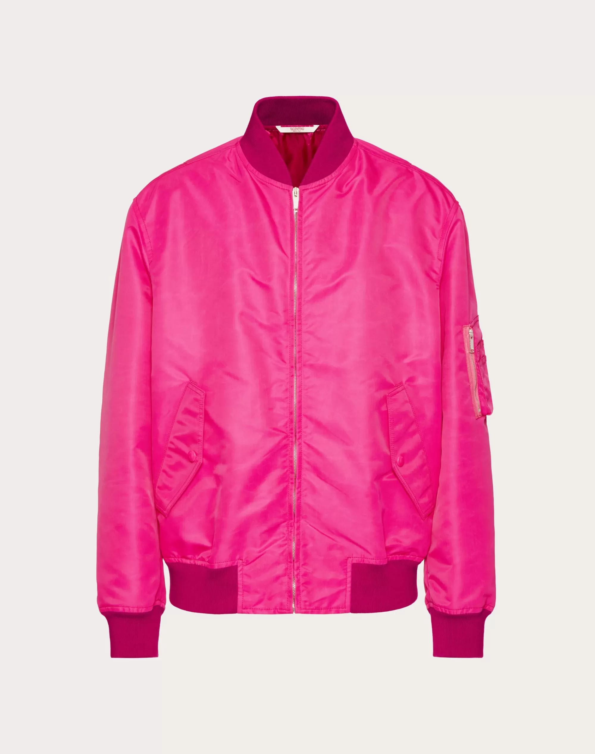 Valentino NYLON BOMBER JACKET PinkPp Flash Sale