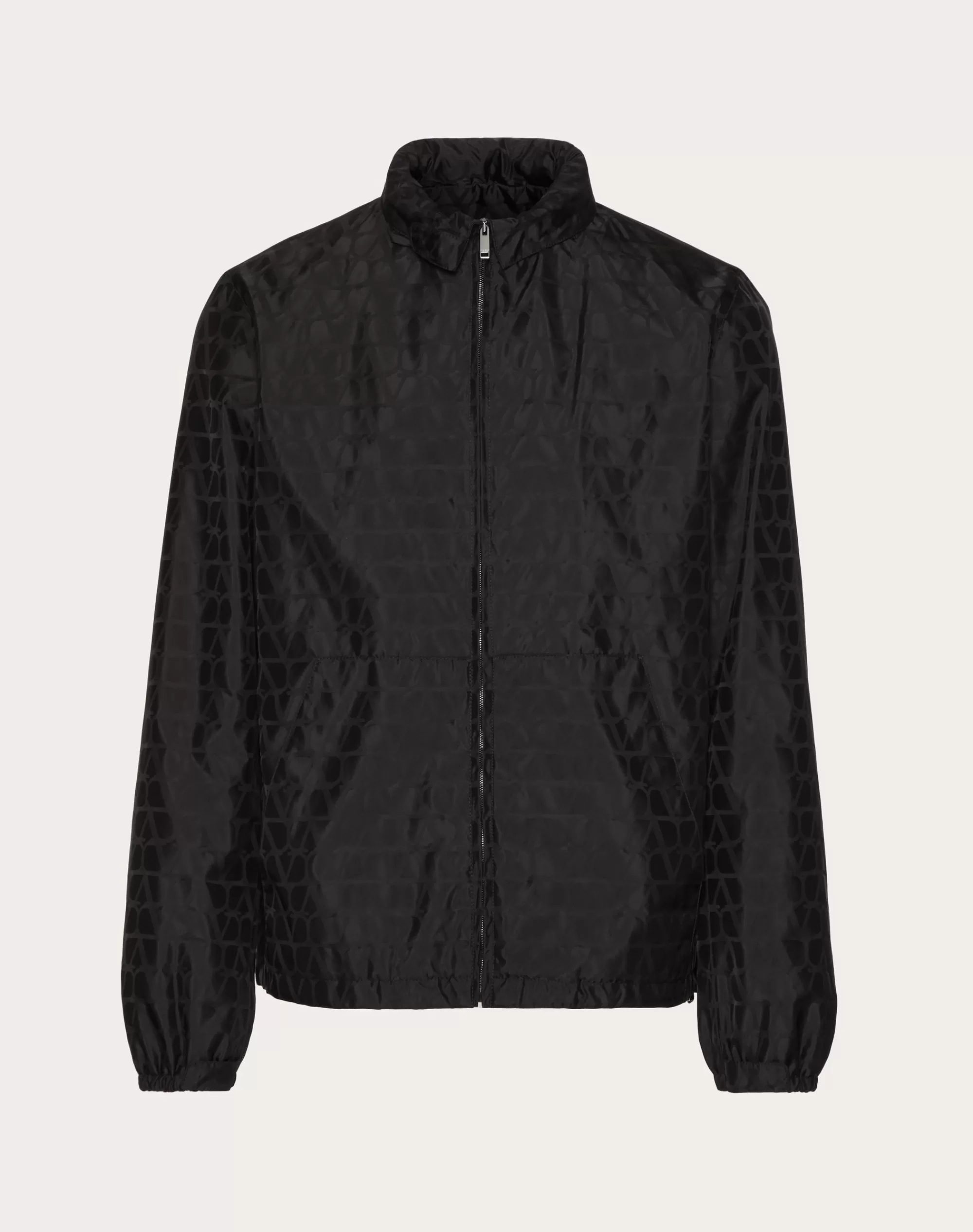 Valentino NYLON WINDBREAKER WITH TOILE ICONOGRAPHE PATTERN Black Best Sale