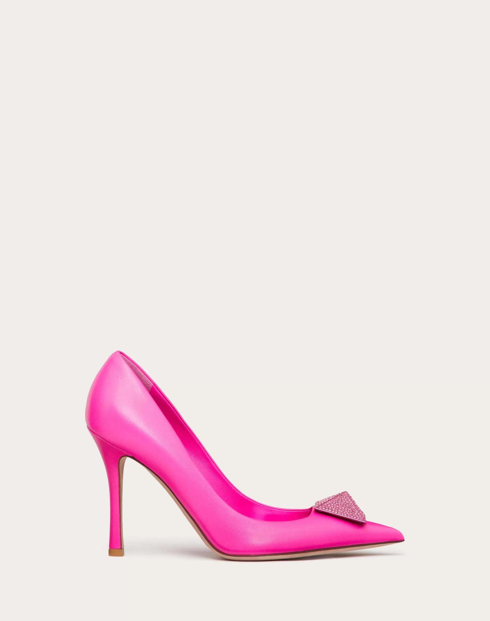 Valentino ONE STUD NAPPA LEATHER PUMP WITH CRYSTALS 100MM PinkPp Sale